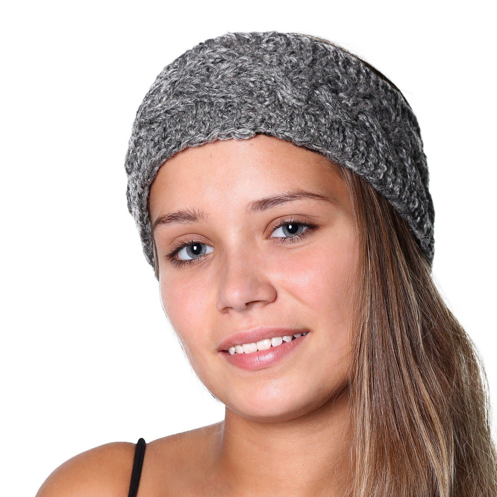 KUNST UND MAGIE Ohrenwärmer Kunst und Magie Ohrwärmer Stirnband Haarband aus Wolle gestrickt