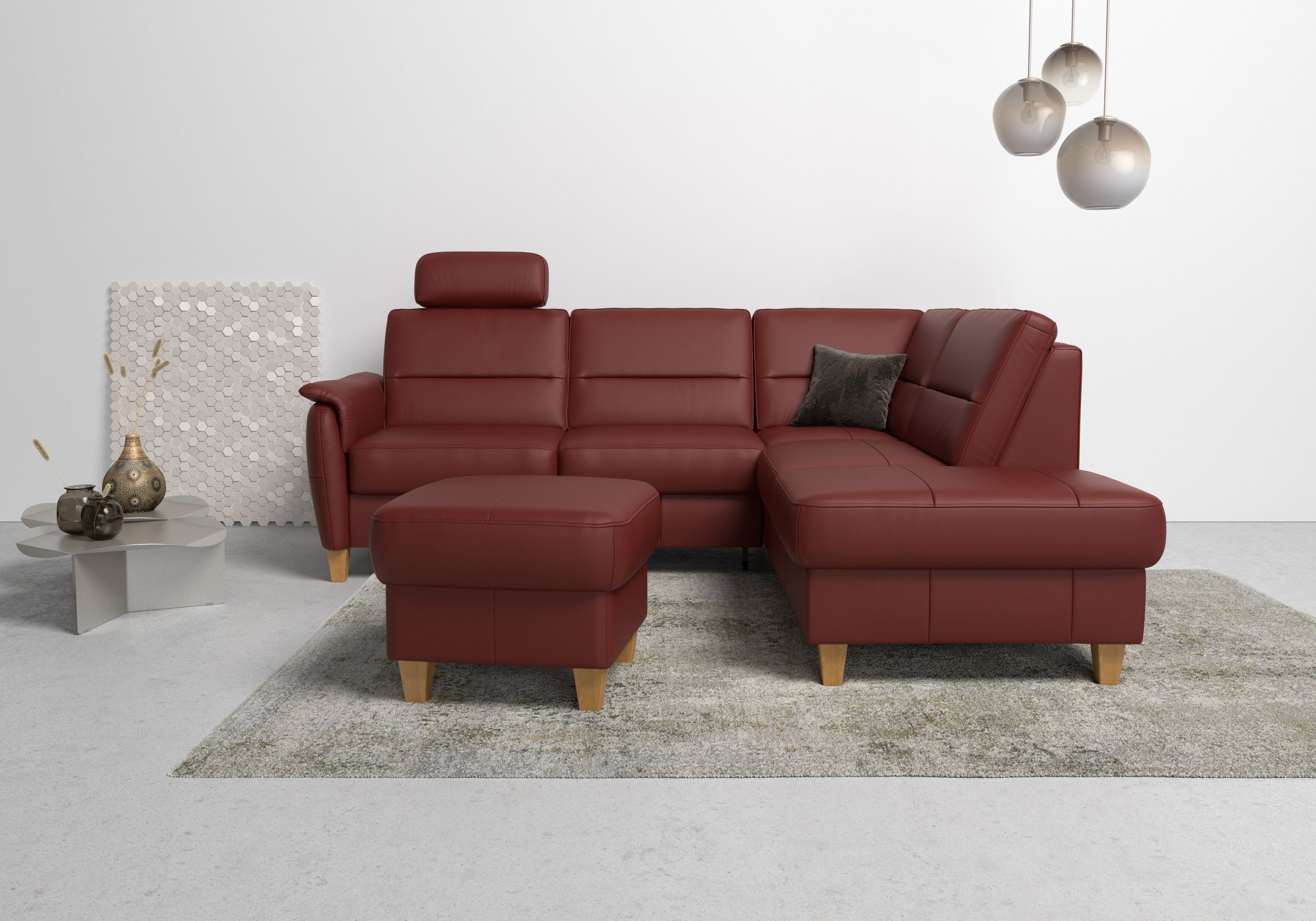 Home affaire Ecksofa Palmera L-Form, Federkern, günstig online kaufen