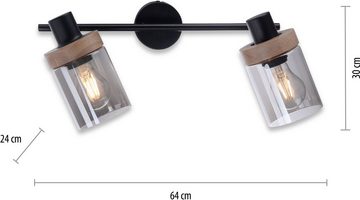 Home affaire Deckenleuchte Tendon, ohne Leuchtmittel, Wandlampe, drehbar, schwenkbar Glas, geeignet für Leuchtmittel - E27