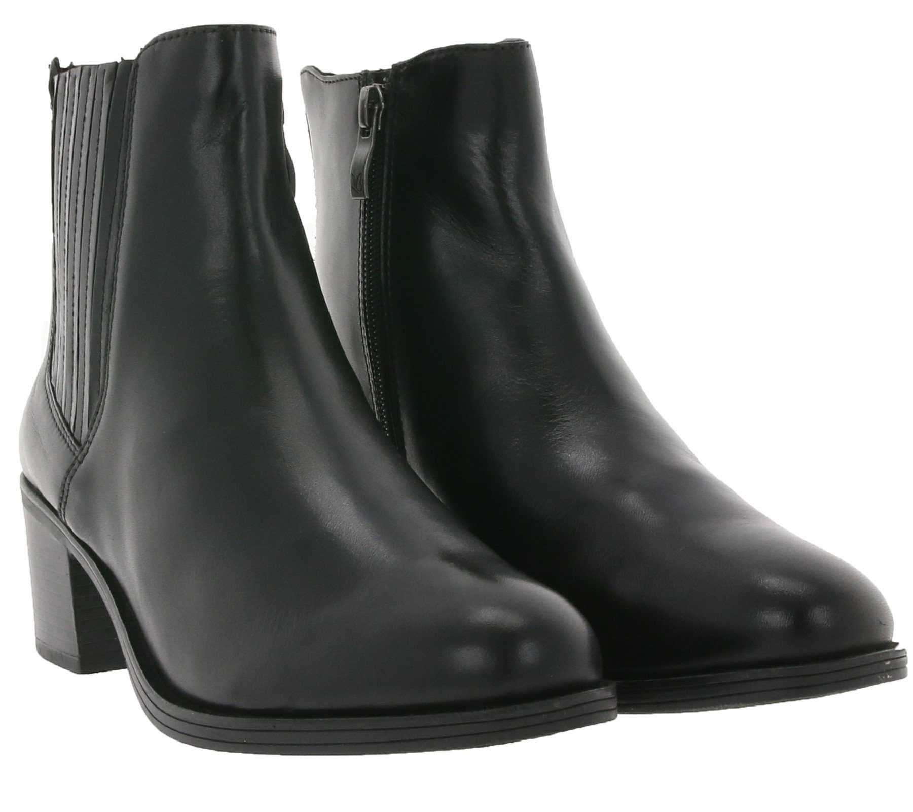Caprice »CAPRICE Chelsea-Boots stylische Damen Echtleder-Stiefeletten mit  Blockabsatz Business-Schuhe Schwarz« Stiefelette online kaufen | OTTO