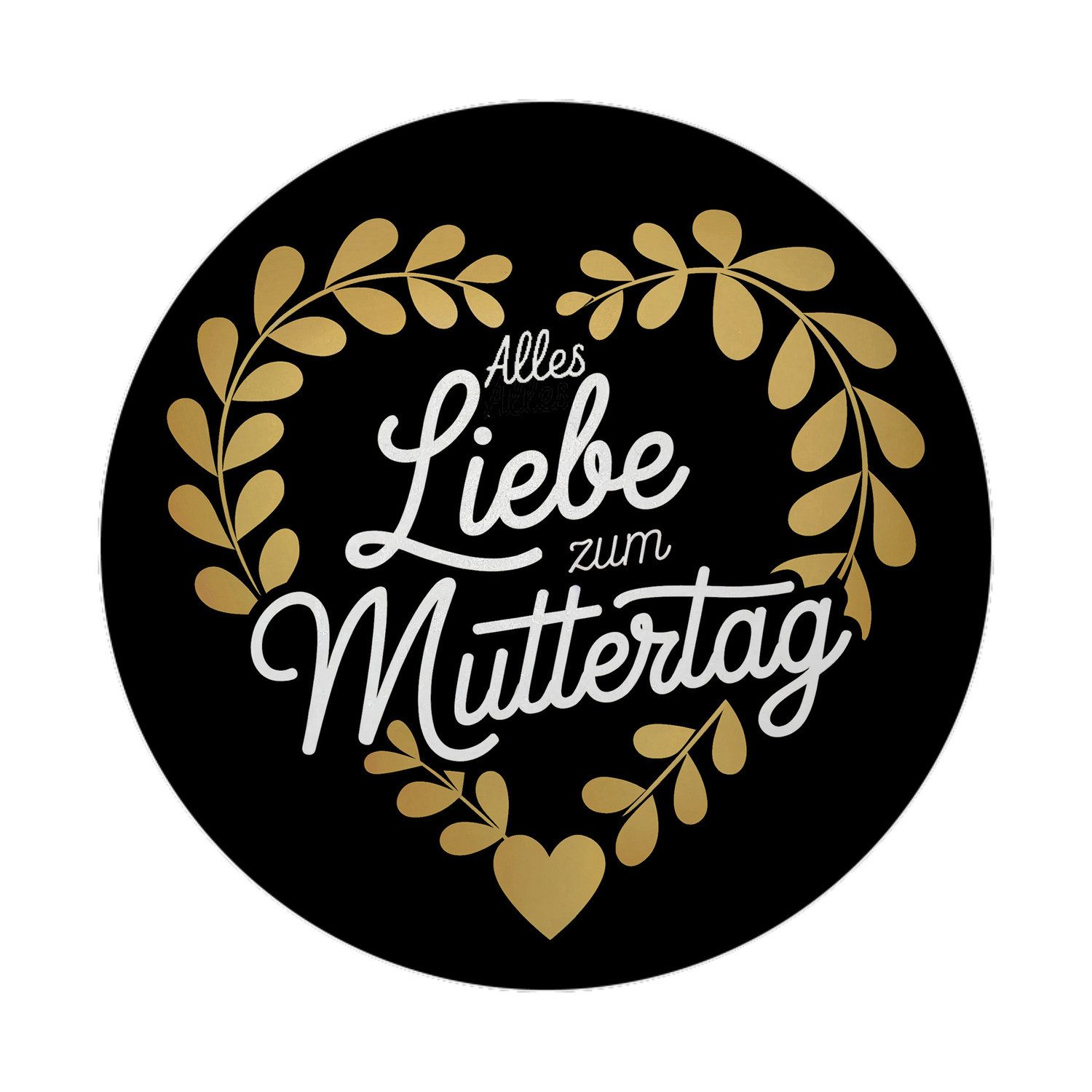 Magnet Alles Liebe zum Muttertag mit goldenem Herz Magnet mit Flaschenöffner