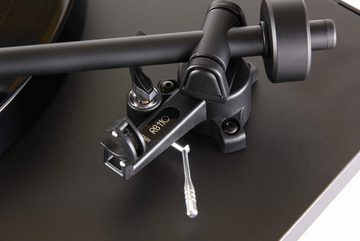 rega Planar 1 Plus schwarz matt (2021) Plattenspieler mit integr. Vorstufe Plattenspieler (Riemenantrieb, nicht zutreffend, Plug-and-Play, 2 Geschwindigkeiten,mit Abdeckhaube/Deckel)