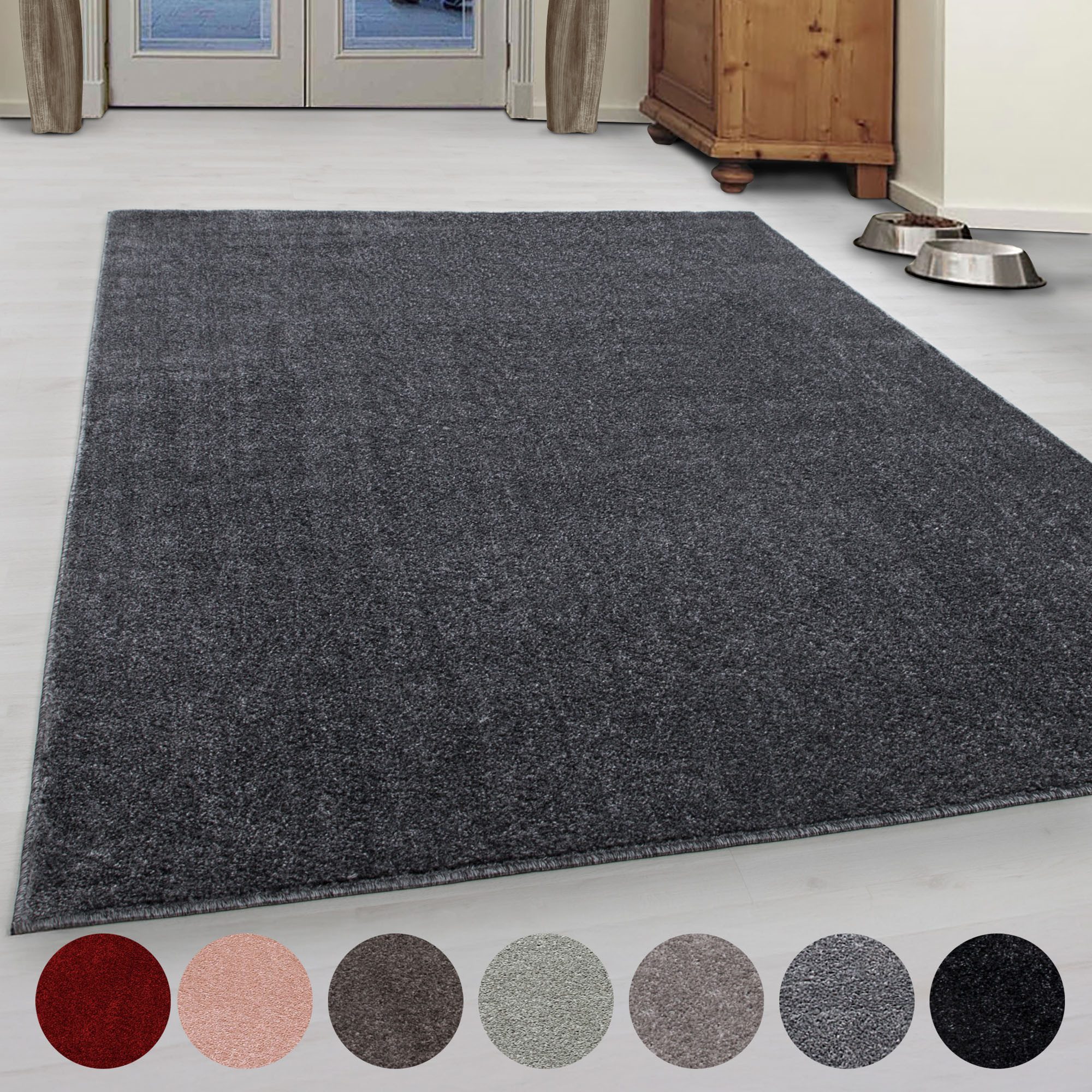Ayyildiz Teppiche Teppich ATA, auch als Läufer und in rund, rechteckig, Höhe: 10 mm, Kurzflor, uni, große Farbauswahl, robust, Fußbodenheizungsgeeignet