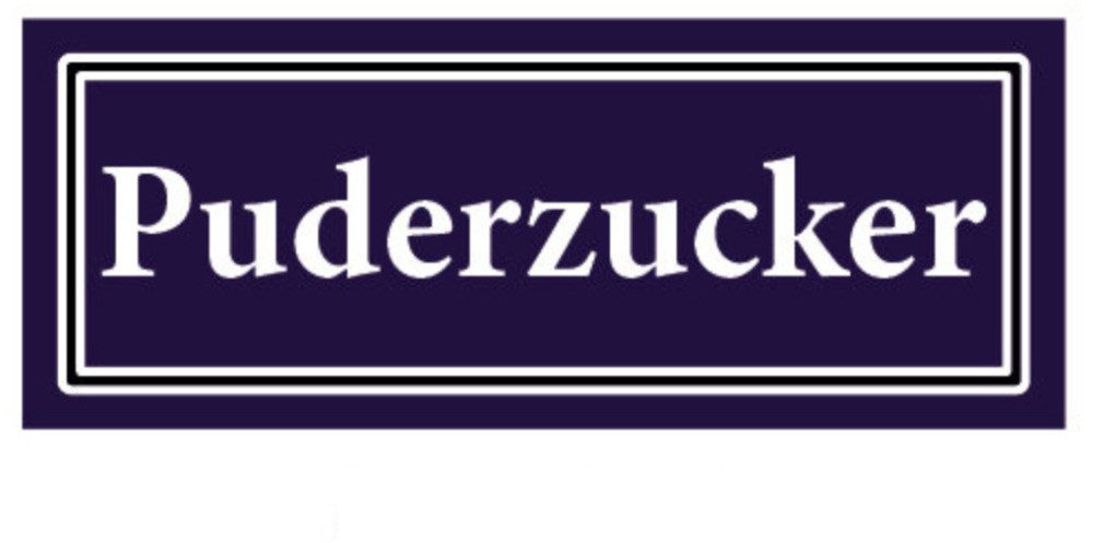 LYSCO Gewürzstreuer Gewürzaufkleber 40x16mm Gewürzetiketten Zuckerarten Sticker, blau/weiß, (Aufkleber Etiketten für Zucker, brauner Zucker, Gelierzucker, Kandiszucker, Puderzucker, Rohrzucker, Traubenzucker, Vanillezucker, 2-tlg), abwischbar, wasserfest, selbstklebend und langanhaltend