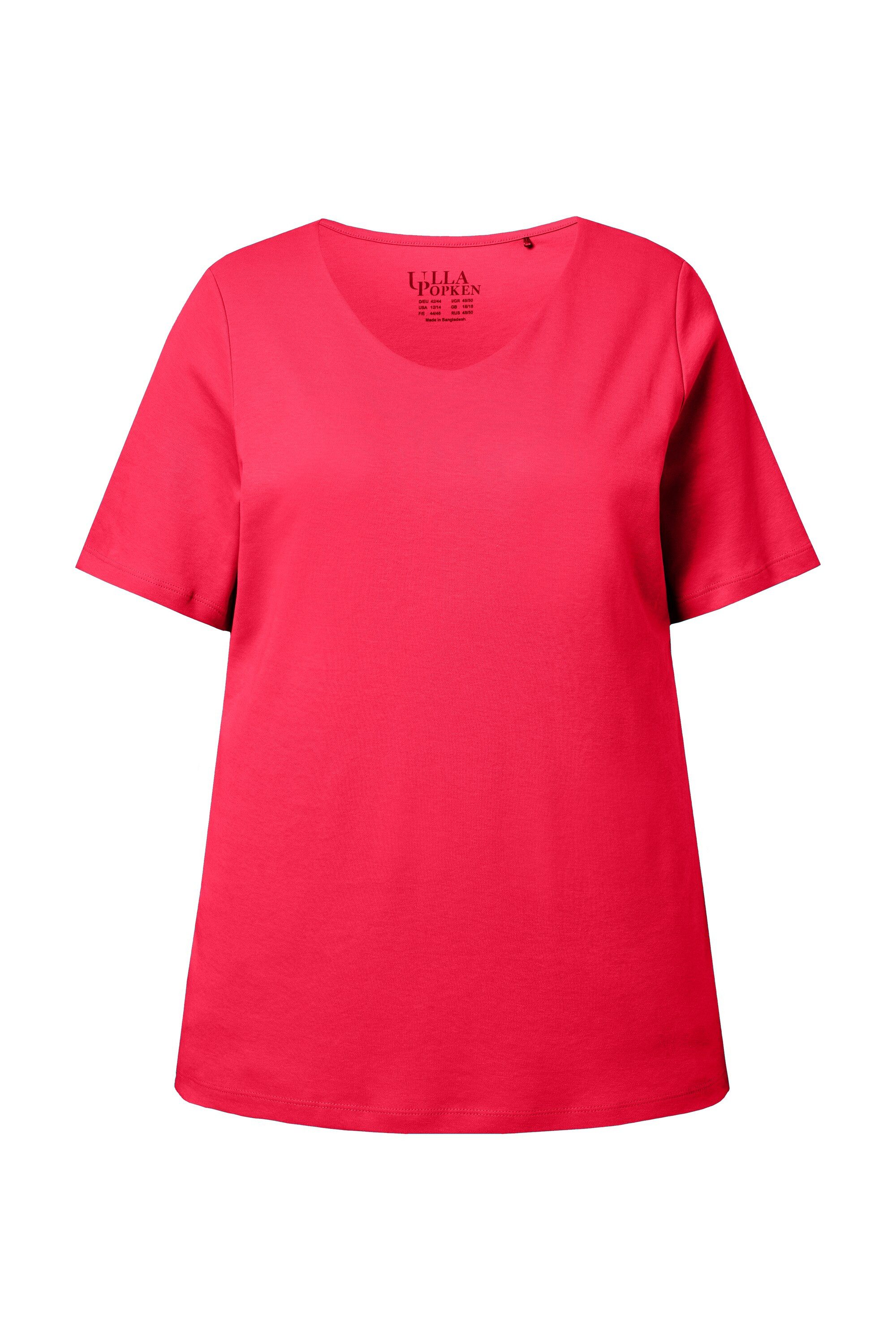 Ulla Popken T-Shirt Shirt doppellagige Vorderseite günstig online kaufen
