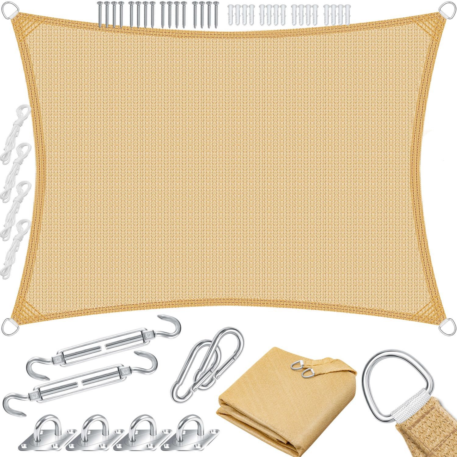 KESSER Sonnensegel, Sonnenschutz Windschutz HDPE Gewebe wasserabweisend & windabweisend