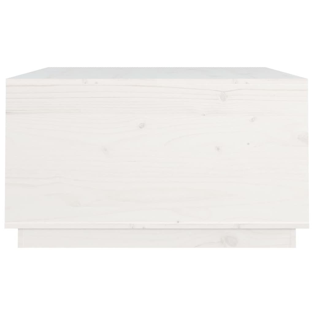 vidaXL | Weiß (1-St) Weiß 80x80x45 Weiß Kiefer Couchtisch Couchtisch Massivholz cm