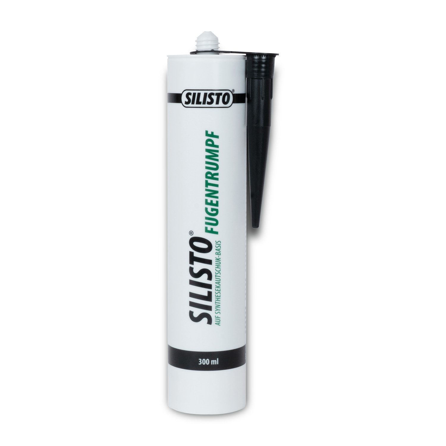 Silisto Fugenversiegler Dichtmasse Dichtstoff Fugentrumpf schwarz 310 ml, Silikonfrei, UV-beständig
