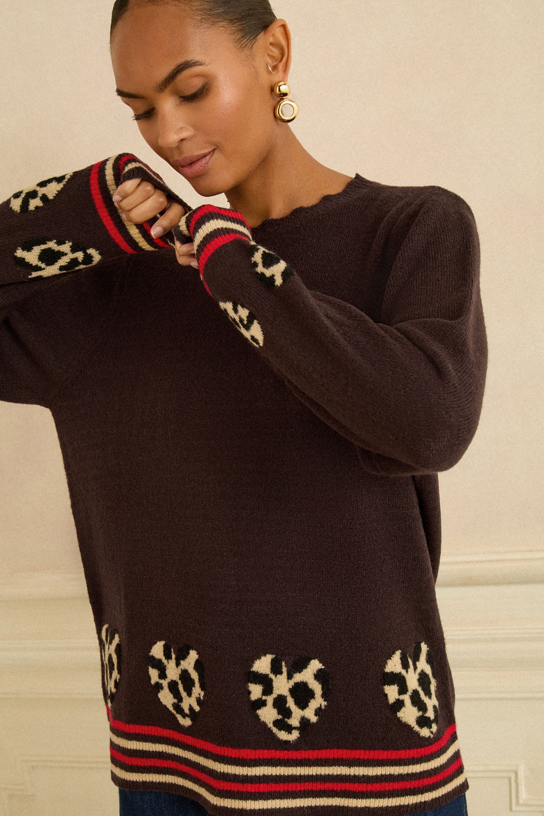 Love & Roses Strickpullover Love & Roses Strickpullover, Animal-Print, Regular (1-tlg)