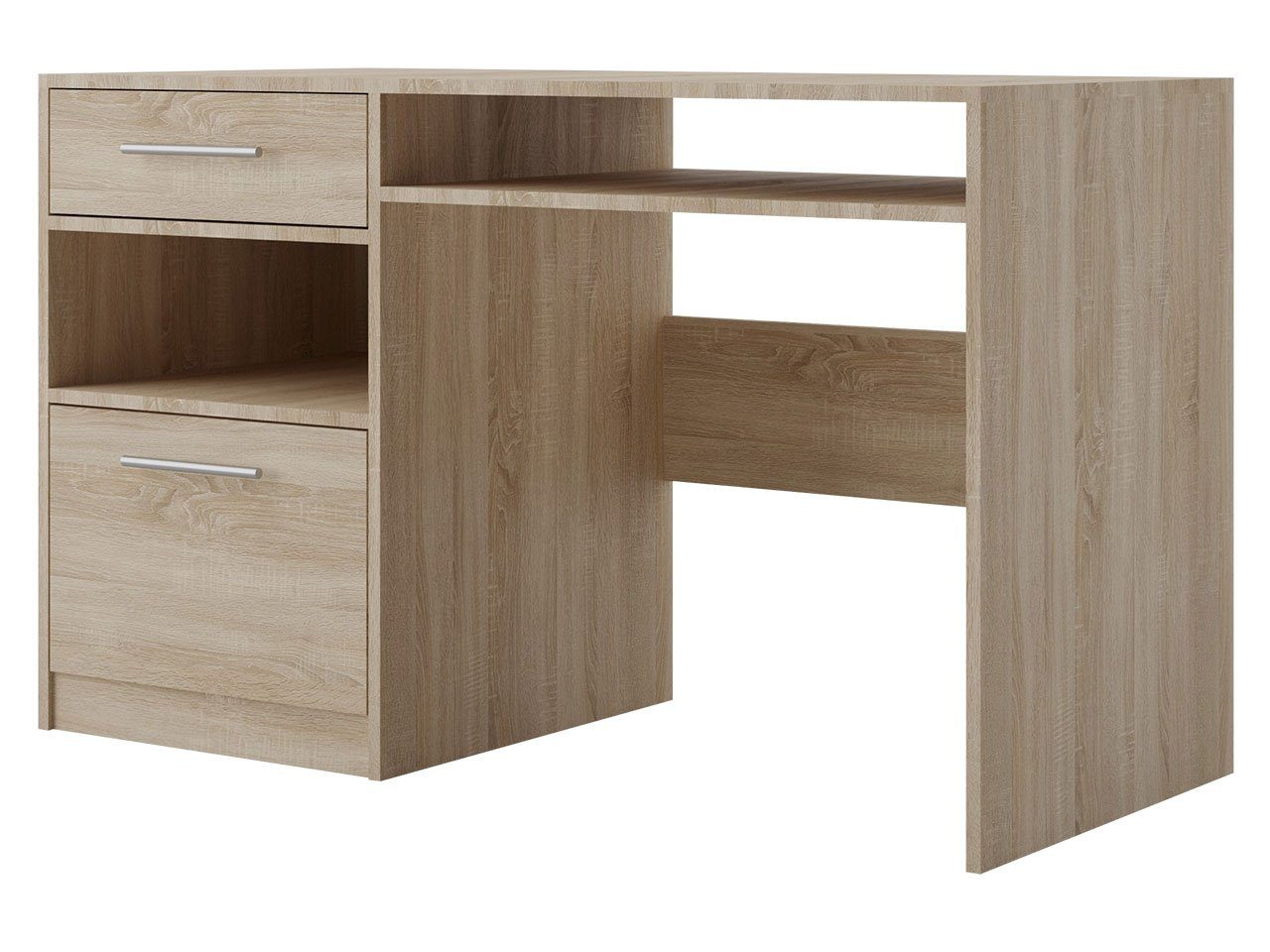 MIRJAN24 Schreibtisch Bali (Drehtür und Schublade), Rollgleitschienen