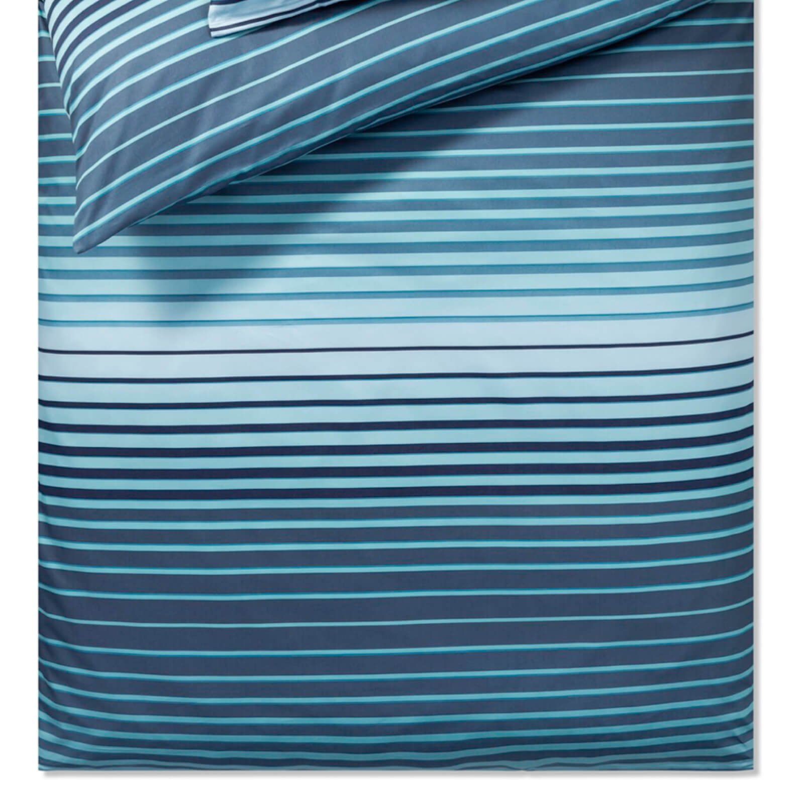JOOP! Bettwäsche Shutter 4109 02 Ocean, Mako-Satin, 3 teilig, Gestreift, Quer-Streifen
