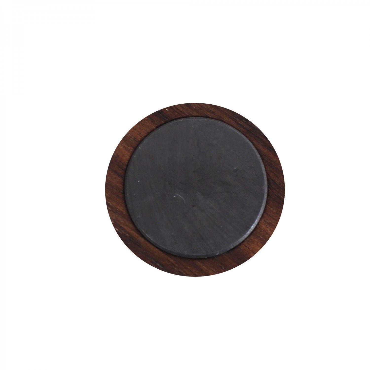 Thumbnail - mitienda Magnet Handgemachter Magnet rund aus Nussbaumholz 4cm