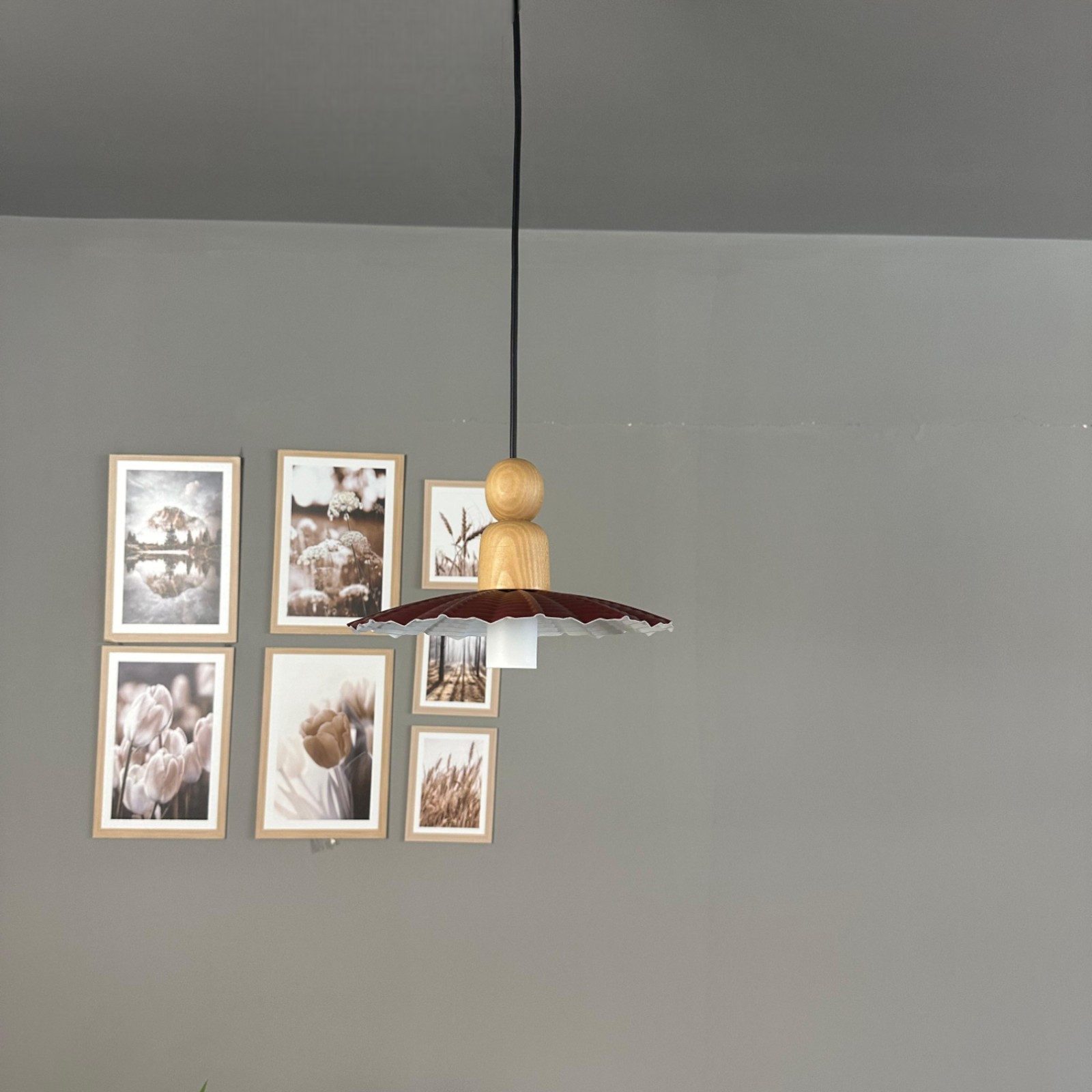 Bamyum Pendelleuchte Pendelleuchte Moriva Metall Ø24cm, Modern Hängelampe, ohne Leuchtmittel