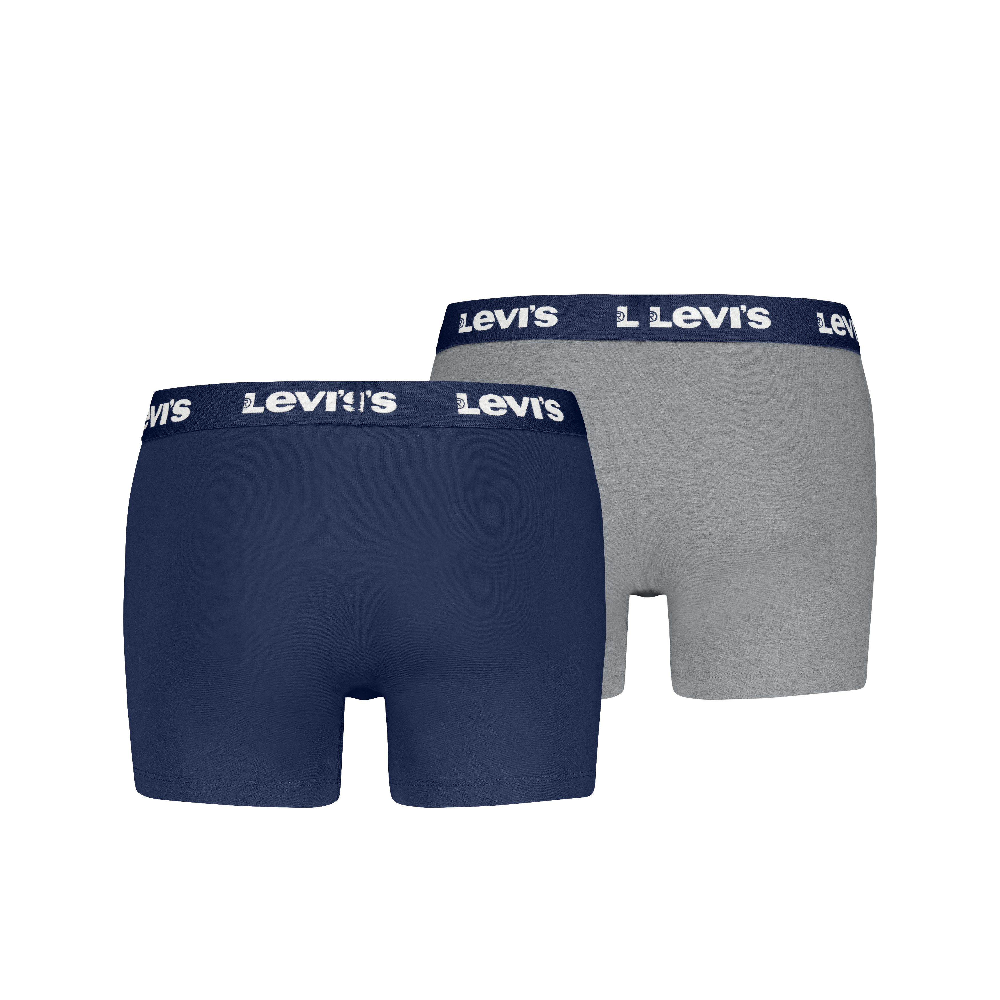 Levi's® Boxershorts LEVIS MEN REPEAT LOGO BOXER BRIEF 2P (2er Pack) ohne Eingriff, Logobund, elastisch