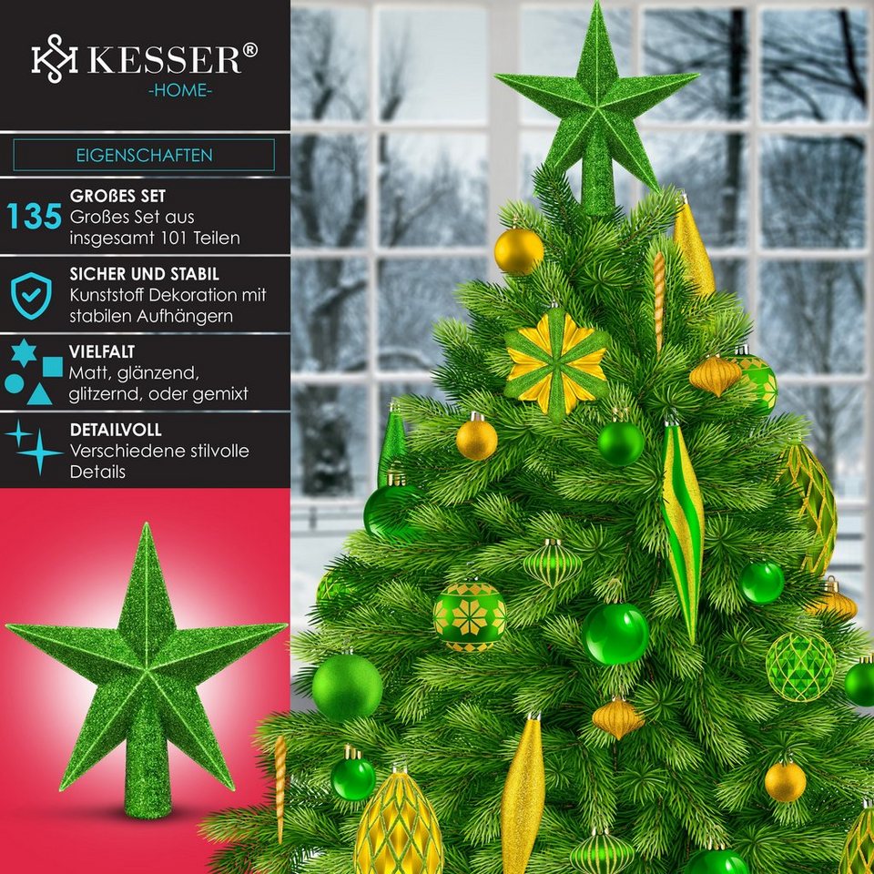 3 Größen 3D Metall Tannenbaum Weihnachts Christ Baum Schmuck dekorieren