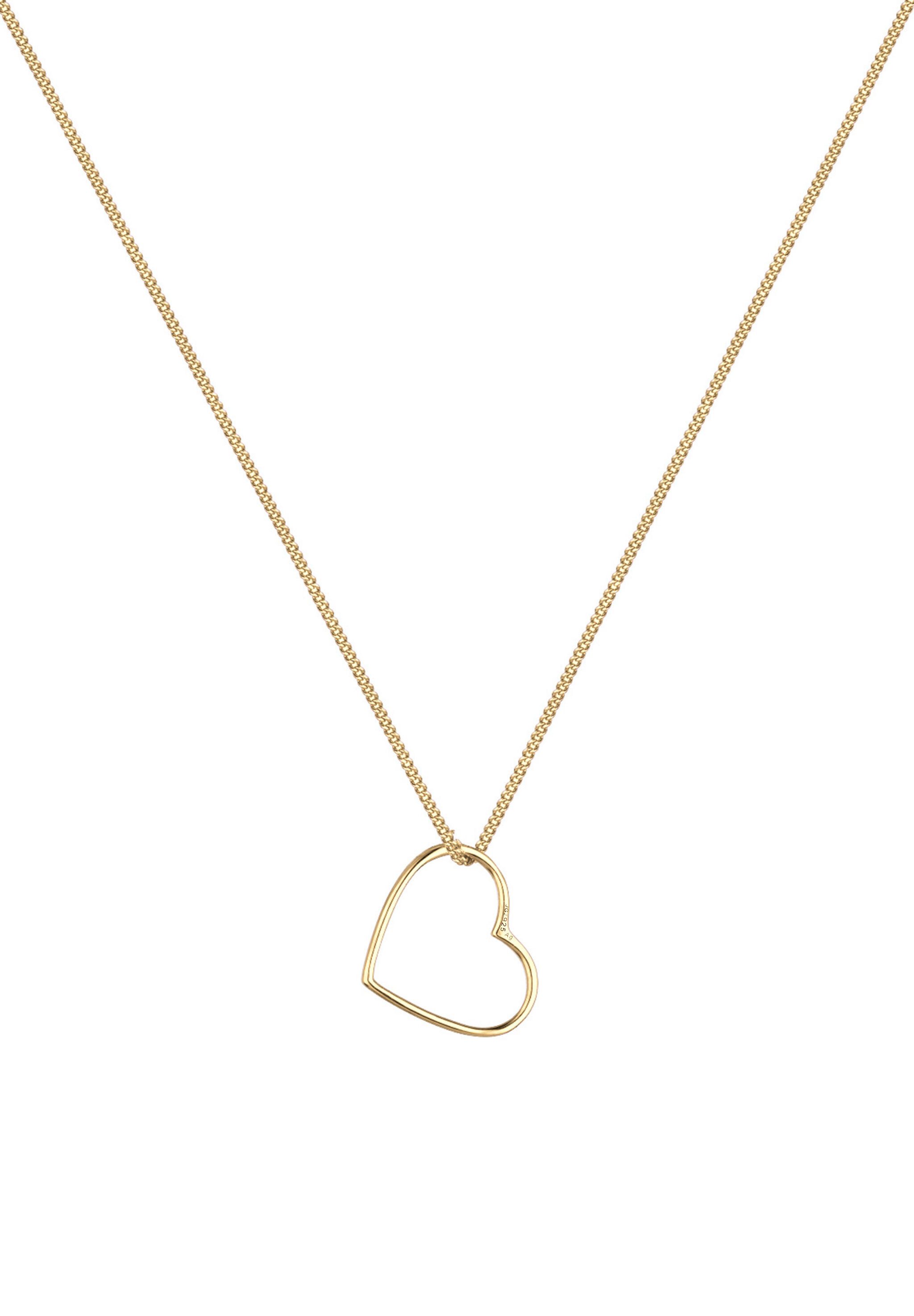 Elli Kette mit Anhänger Herz Anhänger Liebe Cut Out 925 Silber, Herz günstig online kaufen