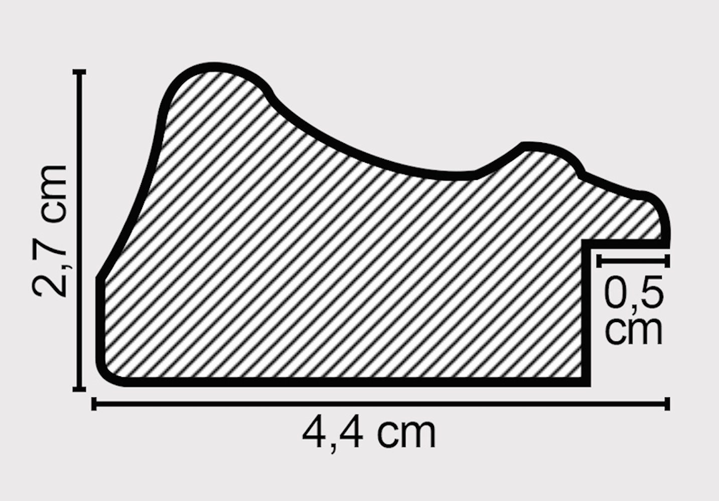 BIRAPA Einzelrahmen MDF Stück), (1 20x28 cm, Bergamo, Schwarz Gemasert, Bilderrahmen