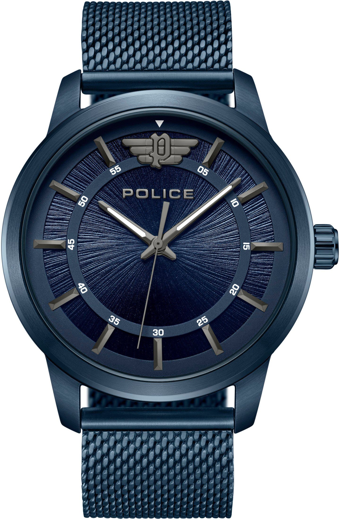 Police Blau Quarzuhr PEWJG0021101 RAHO,
