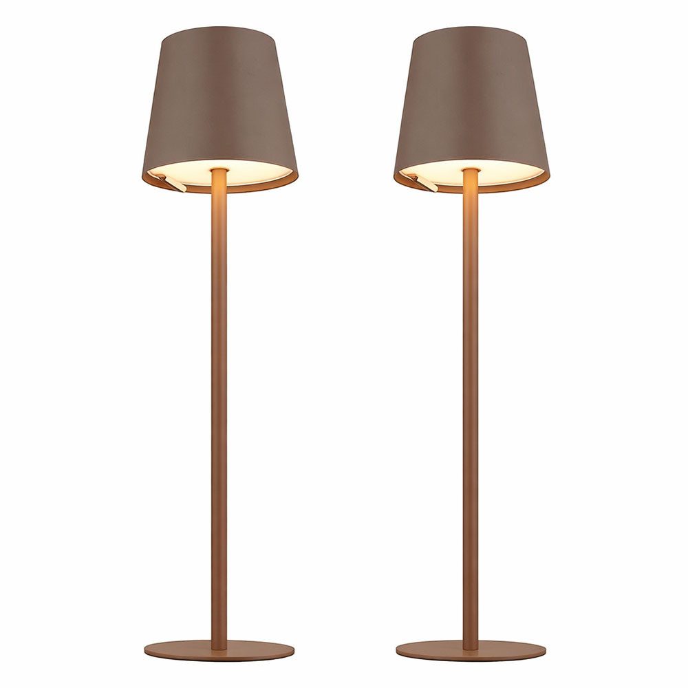 GLOBO LIGHTING LED Außen-Tischleuchte, LED-Leuchtmittel fest verbaut, Warmweiß, 2er Set Tischlampe Innen Außen dimmbar LED Tischleuchte Akku USB Kabel