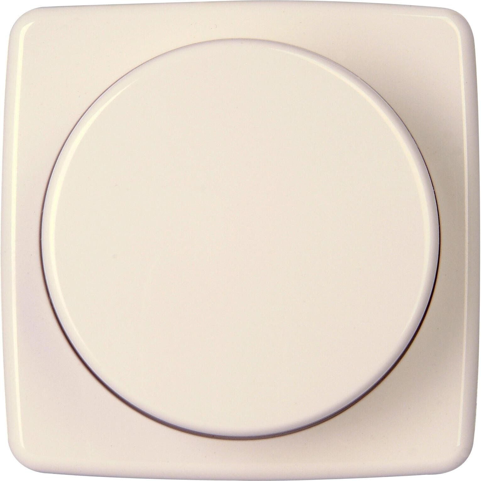 Kopp Schalter Kopp Rivo Abdeckung Druck Wechseldimmer Reinweiß 1 Stück, Wechsel Dimmer Dimmerabdeckung Drehdimmer