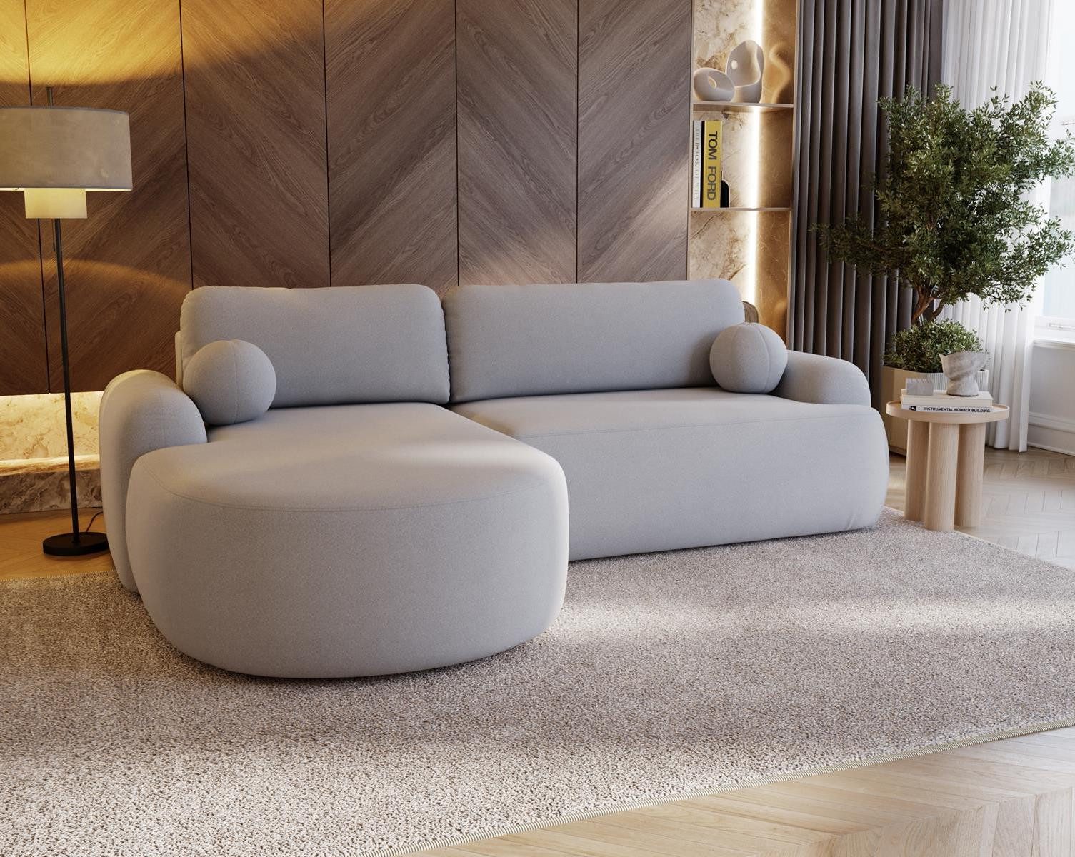 Compleo Ecksofa boucle mit breiter Ottomane günstig online kaufen