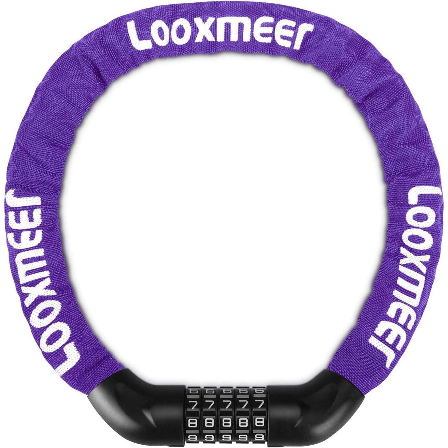LuxusKollektion Zahlenkettenschloss Fahrradschloss Kettenschloss 90cm 5stellig Stufe8 Motorrad Violett