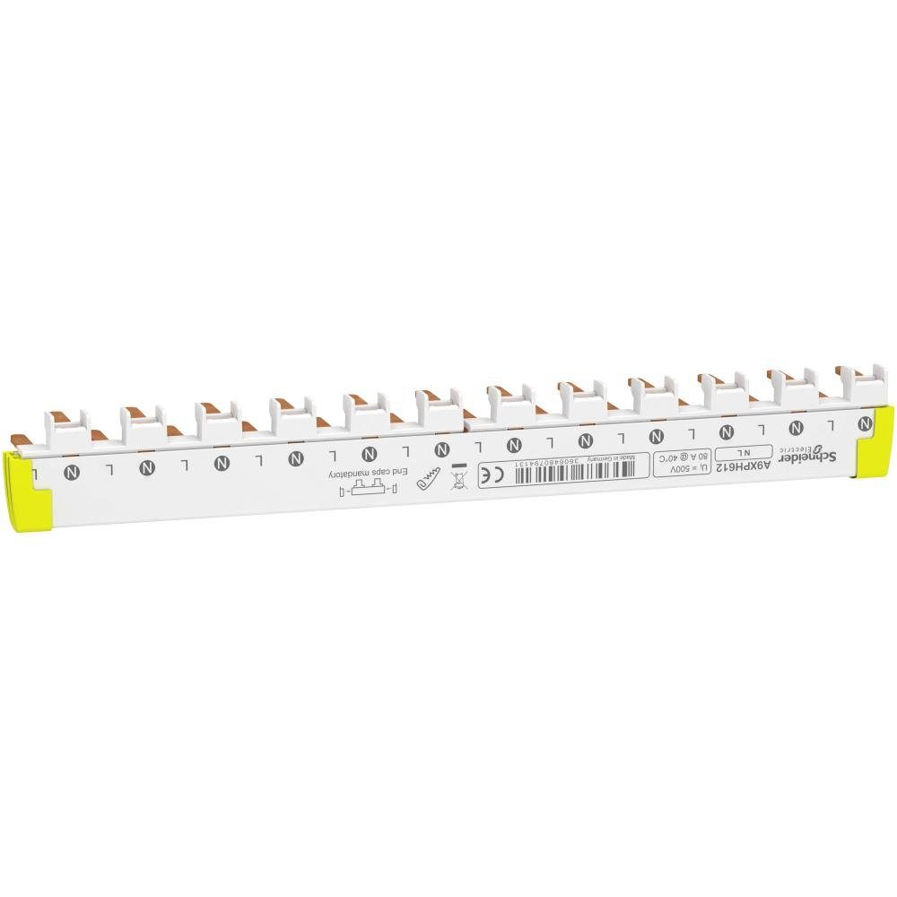 Verteiler Schneider Electric Phasenschiene für FI/LS, ablängbar, 1P+N, 12 Modu