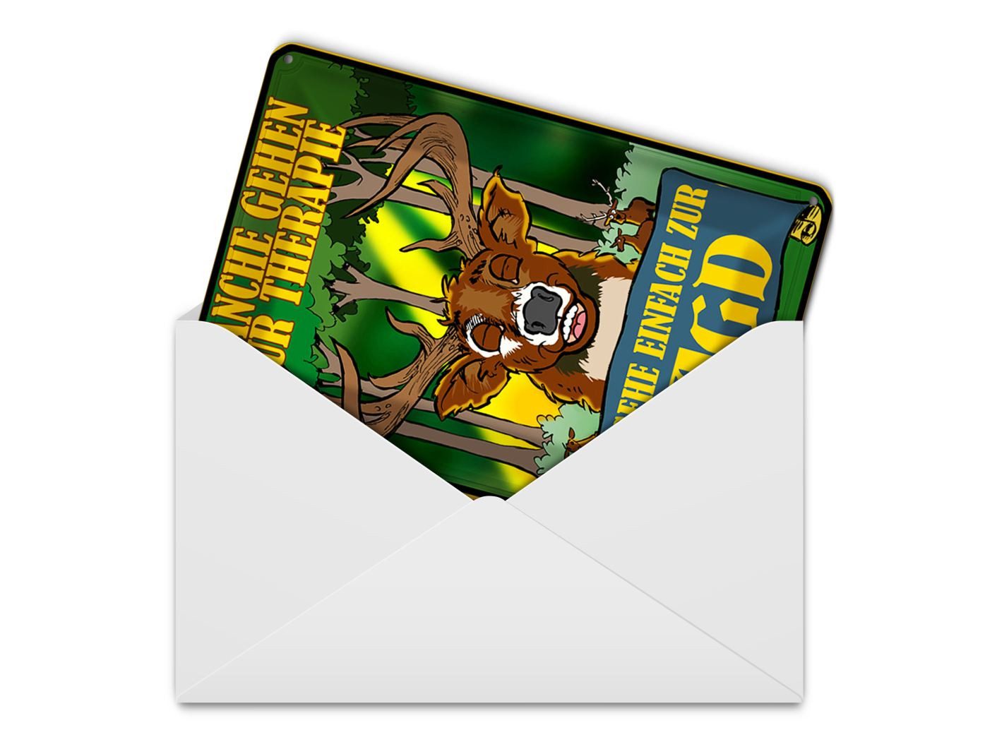 Femer GmbH Postkarte Jagd 10x14 cm ich geh einfach zur Jagd Therapie, unfrankiert