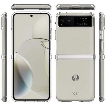 CoolGadget Handyhülle Transparent Ultra Slim Case für Motorola Razr 40 6,9 Zoll, Silikon Hülle Dünne Schutzhülle für Motorola Razr 40 Hülle