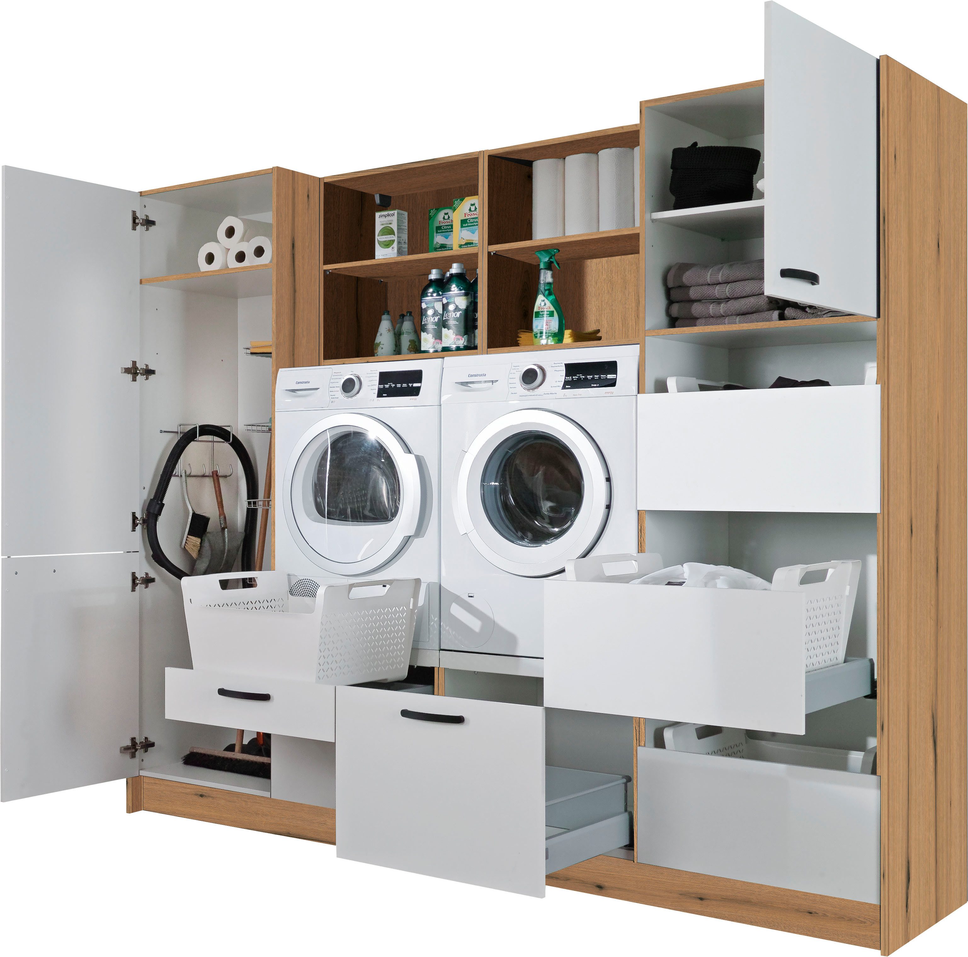 Express Küchen Schrank-Set Arta, (Komplett-Set, 9-St., ohne Geräte, vormontiert, mit Soft-Close-Funktion, Stellbreite 245 cm), ohne Geräte, vormontiert, mit Soft-Close-Funktion, Stellbreite 245cm