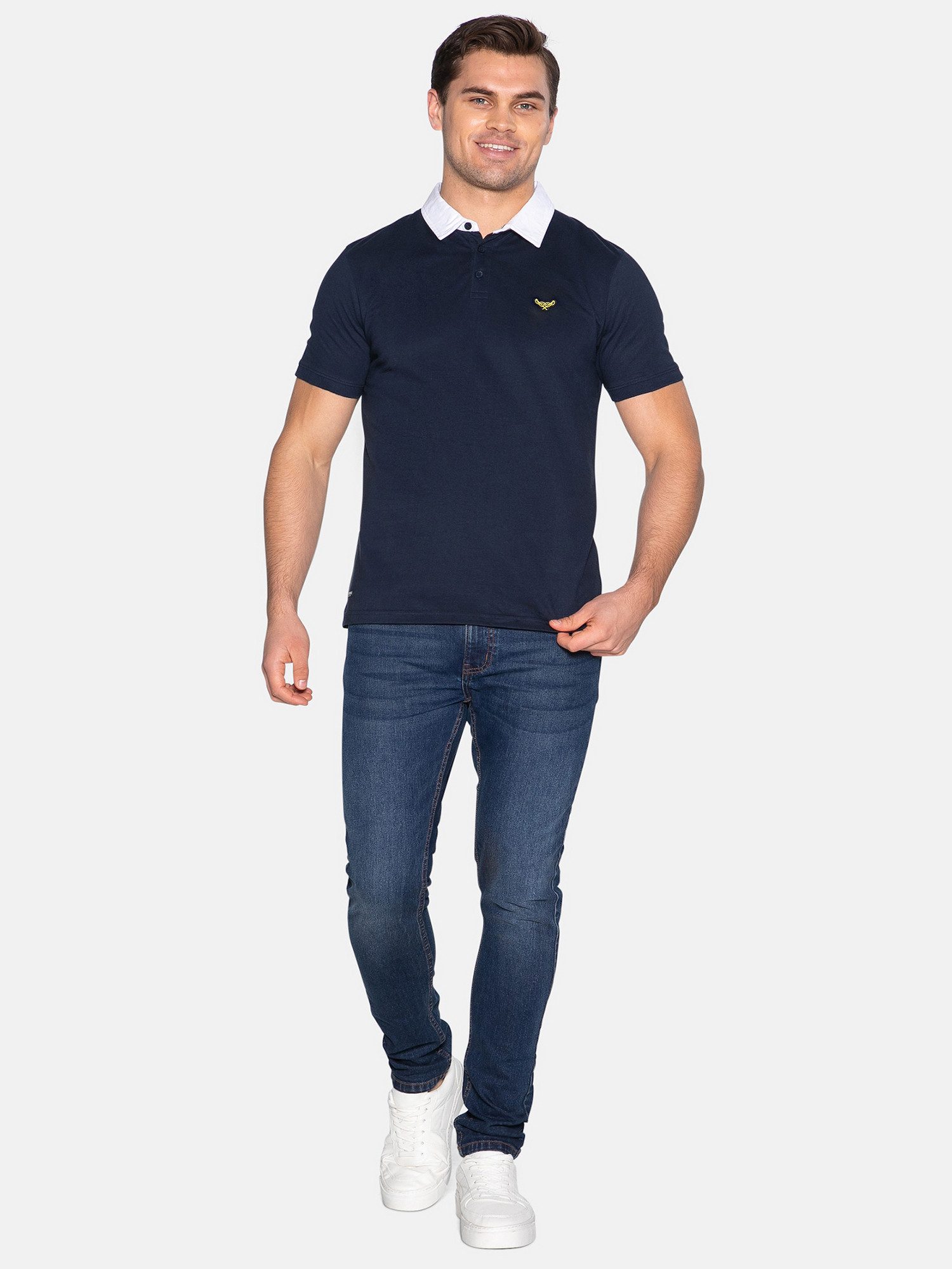 Threadbare Poloshirt Rugby Top Lomu (1-tlg) im sportlichen Design