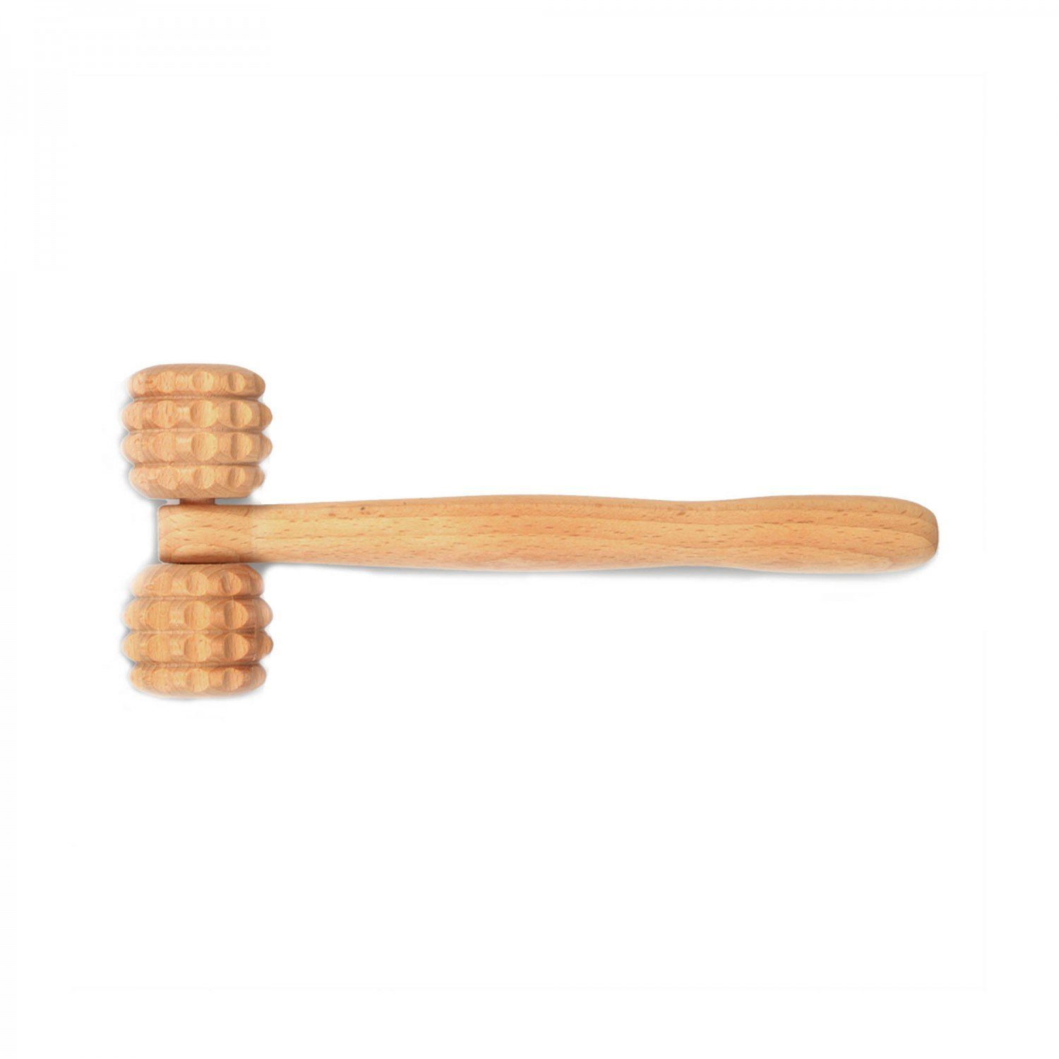 Massagegerät Massageroller aus Buchenholz T-Form 23,5 cm