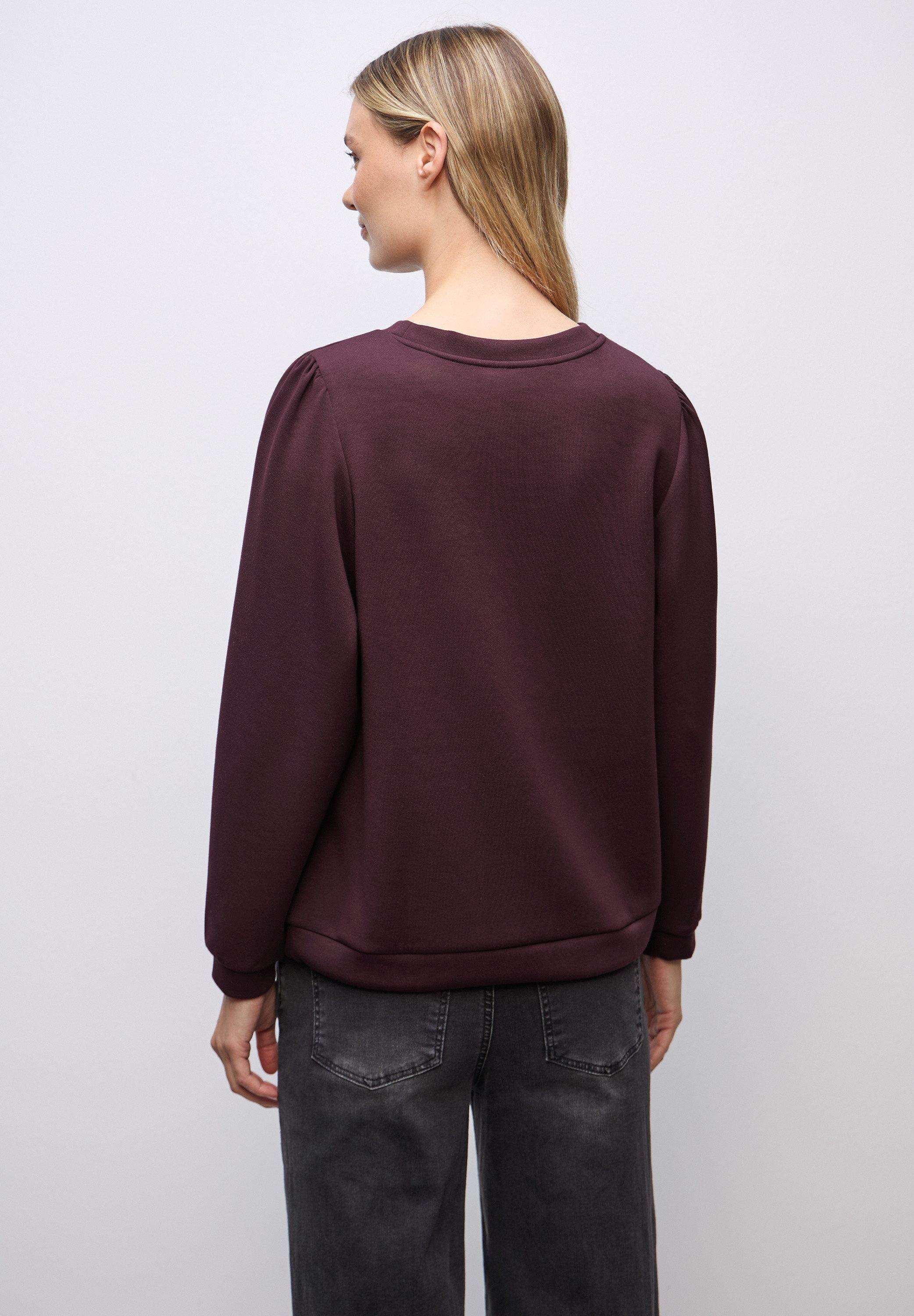 STREET ONE Langarmshirt mit Tunnelzug am Saum günstig online kaufen