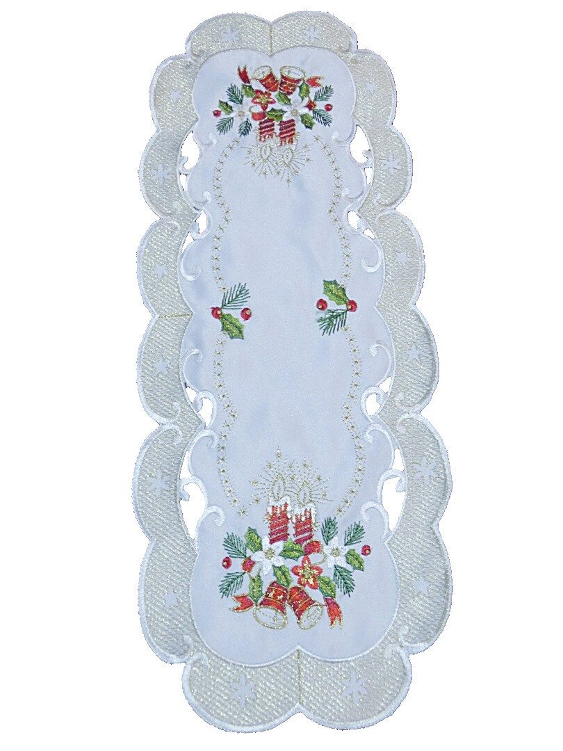 Westernlifestyle Tischdecke Creme Gold farbene Weihnachtsdecke Tischläufer günstig online kaufen