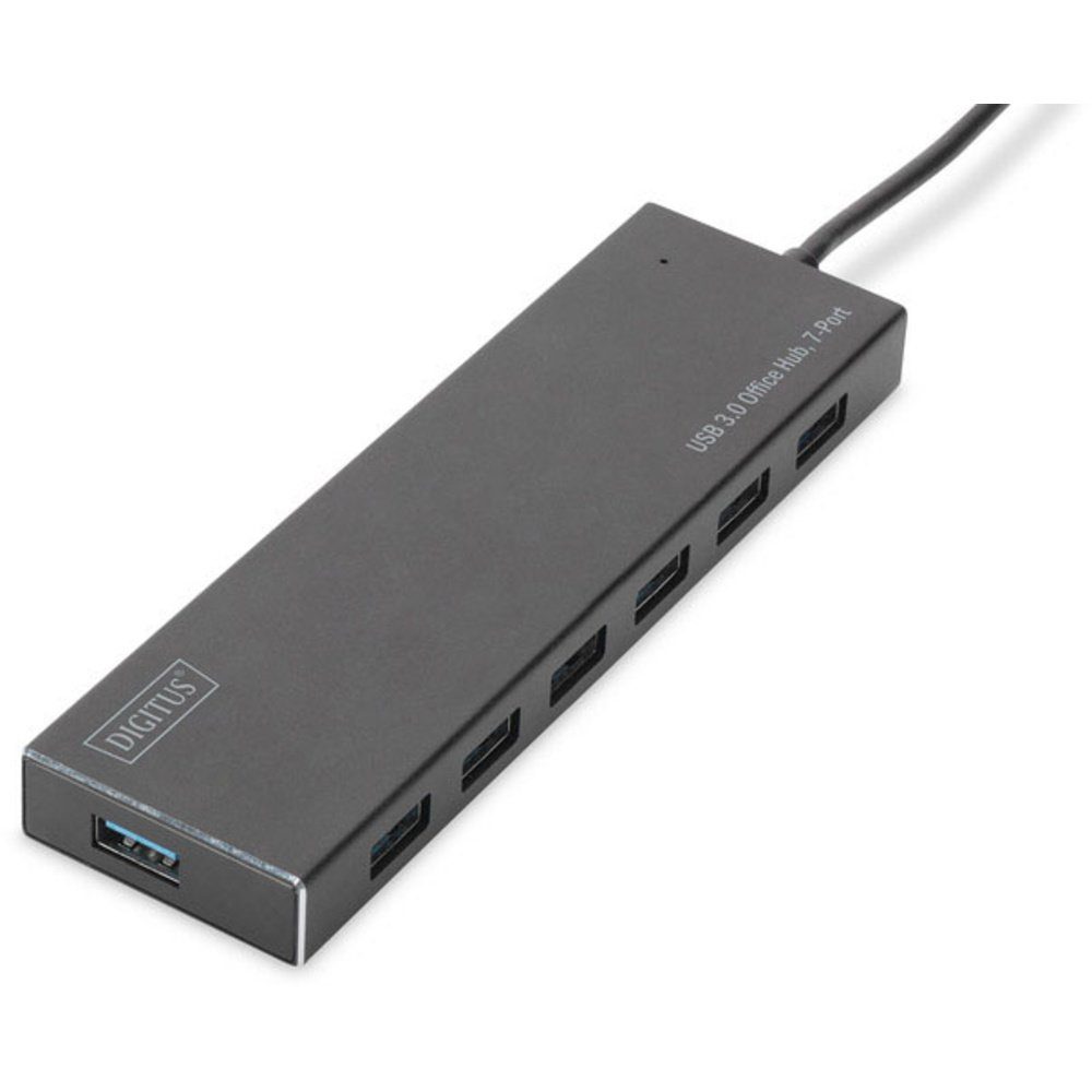 USB-Verteiler Digitus DA-70241-1 7 Port USB 3.2 Gen 1-Hub (USB 3.0) mit Aluminiumgeh