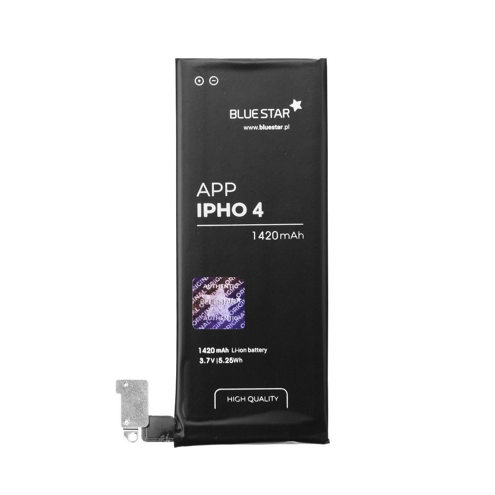 BlueStar Bluestar Akku Ersatz kompatibel mit iPhone 4 1420 mAh Austausch Batterie Handy Accu APN 616-0513 Smartphone-Akku