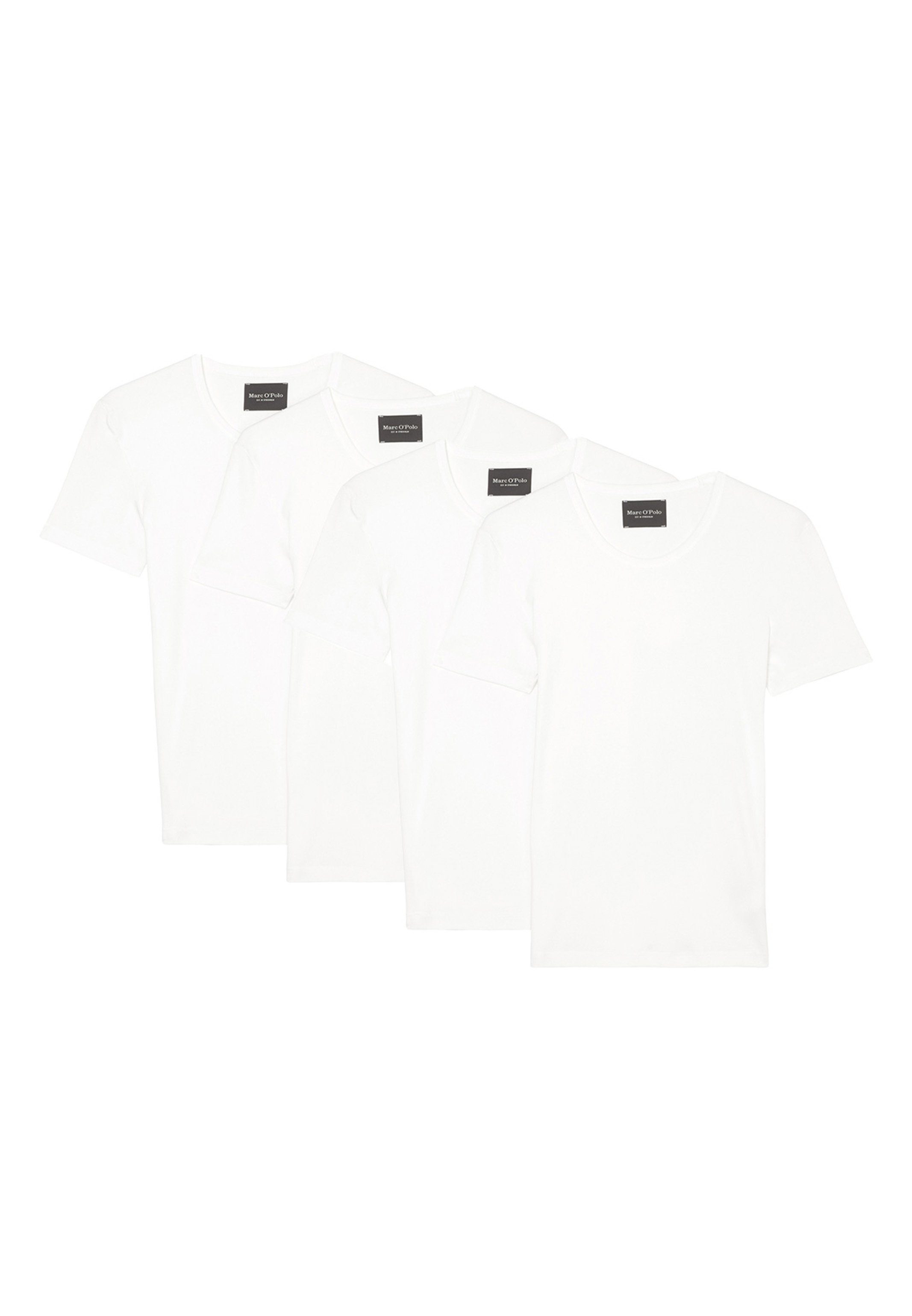 Unterhemd Marc - Rib O'Polo (Spar-Set, Unterhemd Pack - Baumwolle Langarm Iconic Organic 4er Weiß / Cotton 4-St) Shirt