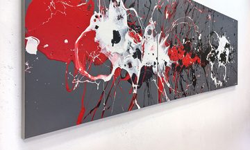 WandbilderXXL XXL-Wandbild Blasted Contrast 210 x 70 cm, Abstraktes Gemälde, handgemaltes Unikat