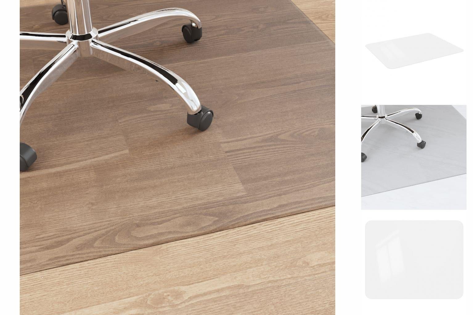 Fußmatte Bodenschutzmatte für Laminat oder Teppich 150x115 cm PVC, vidaXL, Rechteck, Höhe: 0 mm