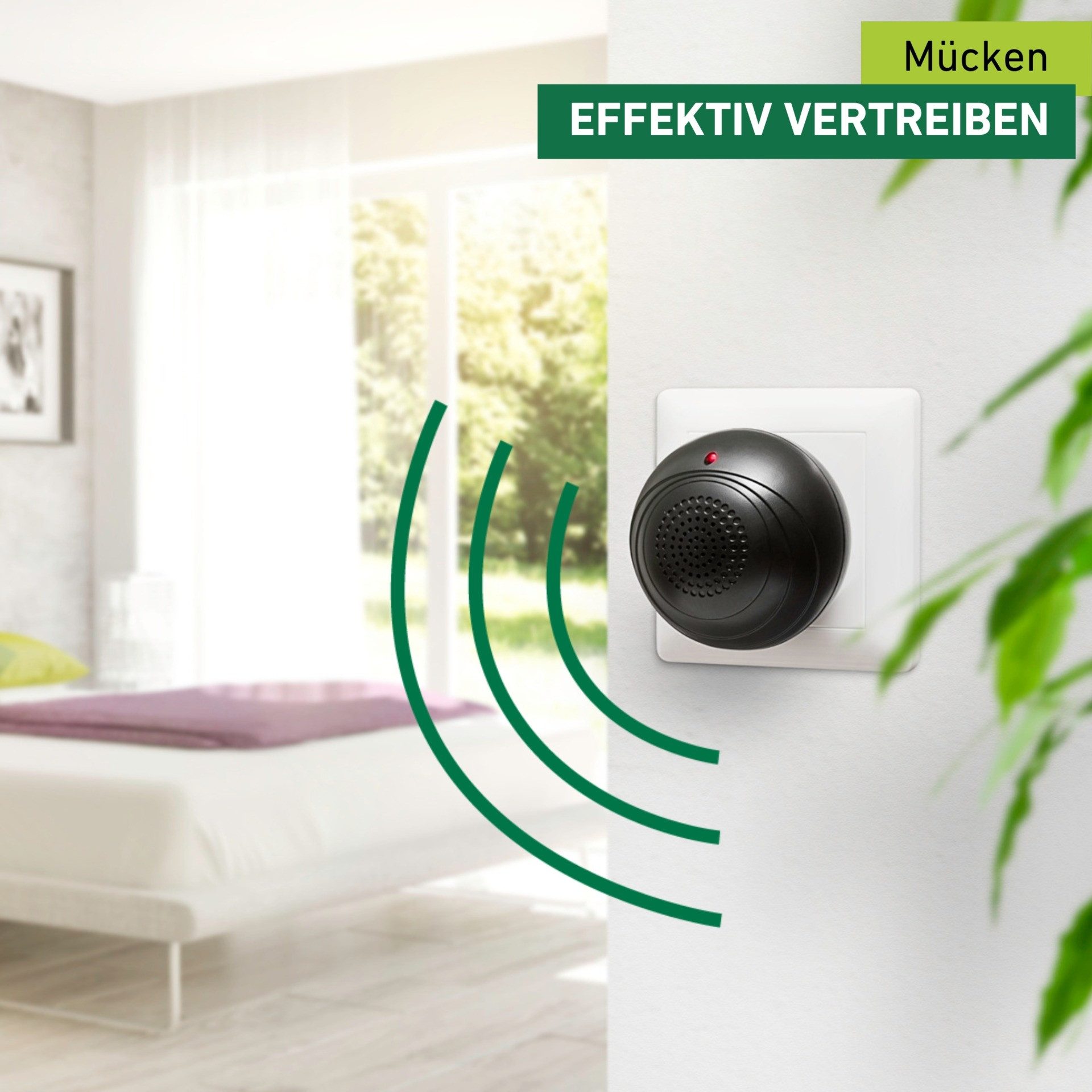 Windhager Insektenabwehrgerät für Mücken, Mückenabwehr Classic, Mückenstecker, hält Mücken in Innenräumen mithilfe von ultrahohen Tonfrequenzen fern – Bild 2 von 5