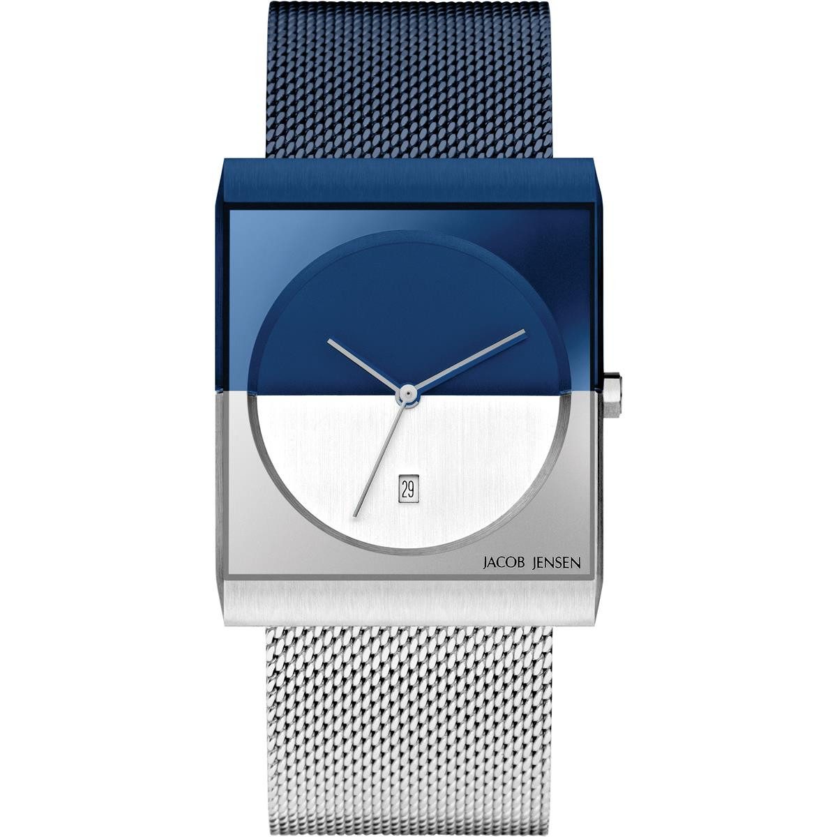 Jacob Jensen Quarzuhr Jacob Jensen 32517 Uhr Unisex, Blau, Edelstahl, (1-tlg)