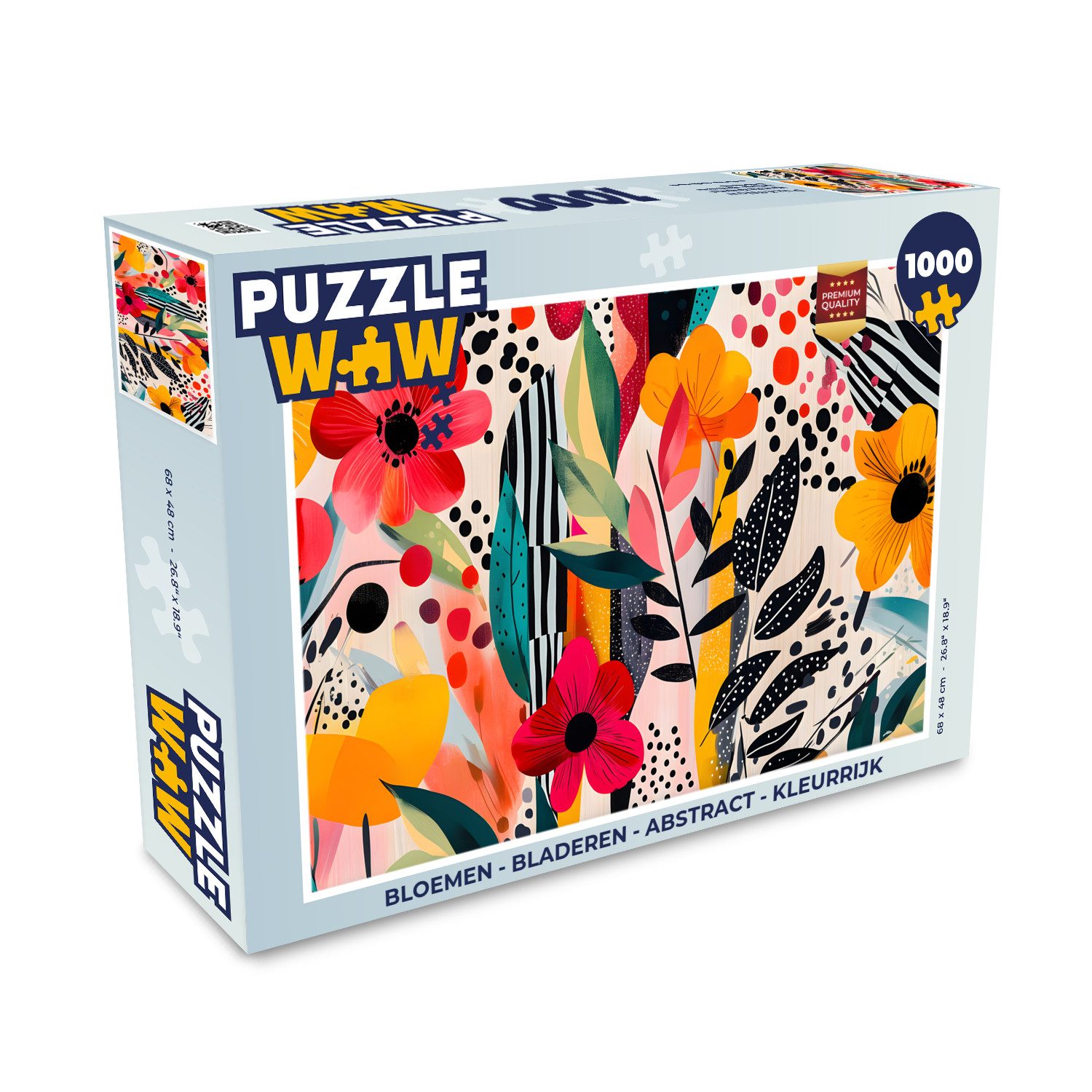 Puzzle Blumen - Blätter - Abstrakt - Farbenfroh