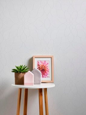 A.S. Création Vliestapete Meistervlies, floral, geblümt, Blumentapete Überstreichbar Weiß matt strukturiert