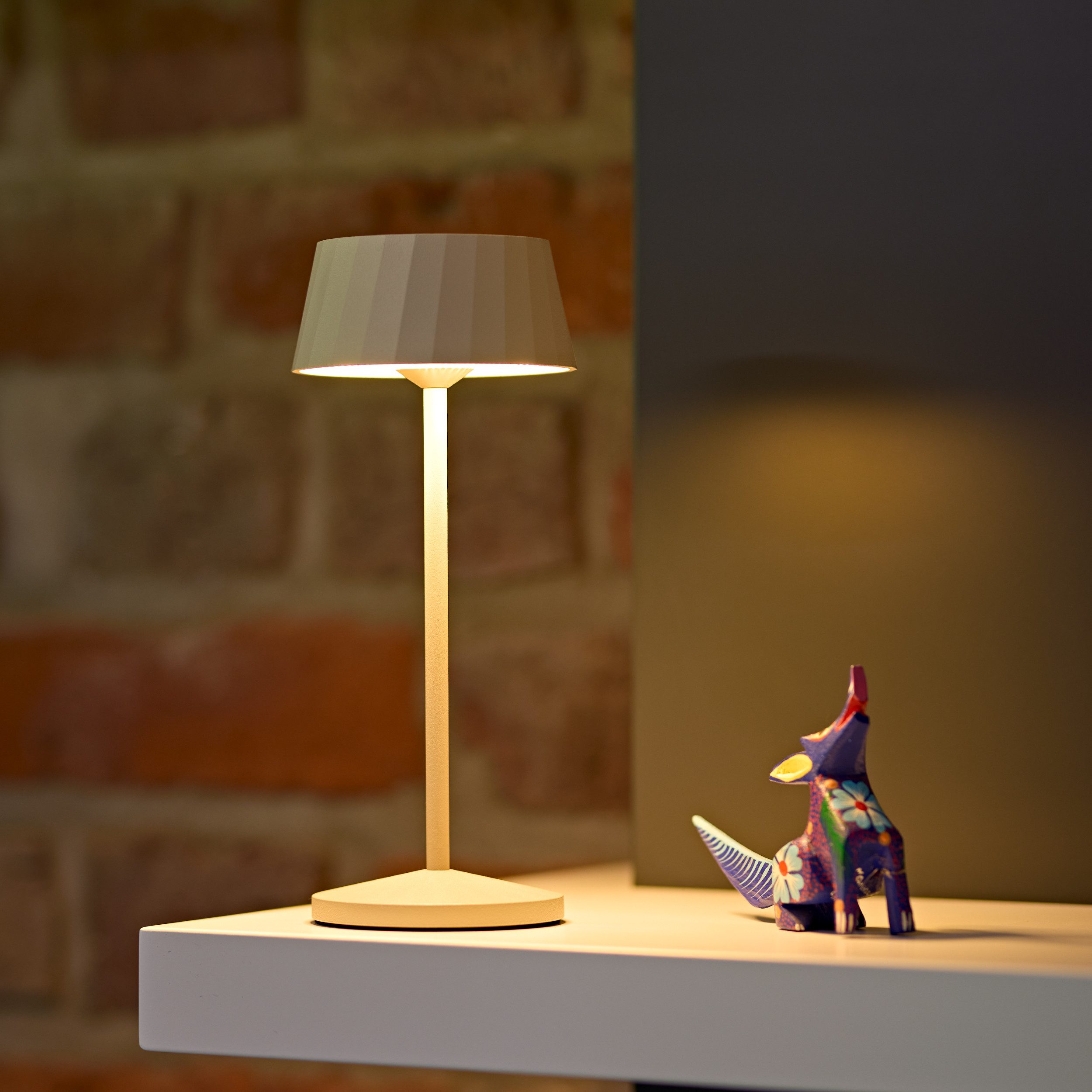 SIGOR LED Tischleuchte Akku-Tischleuchte, LED fest integriert, Warmweiß