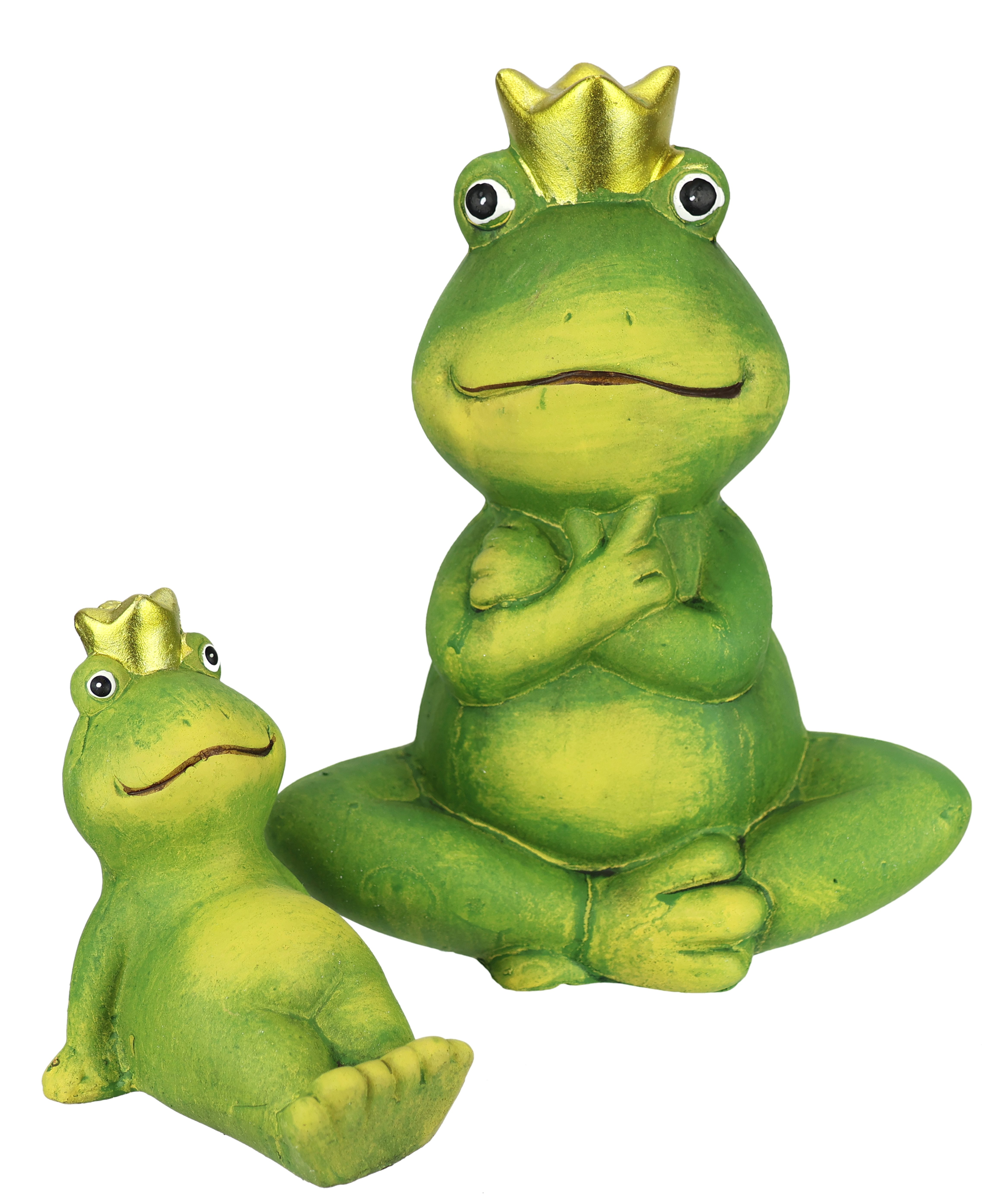 I.GE.A. Dekofigur "Deko Garten Figur Froschkönig" 2er Set Frosch mit Krone günstig online kaufen