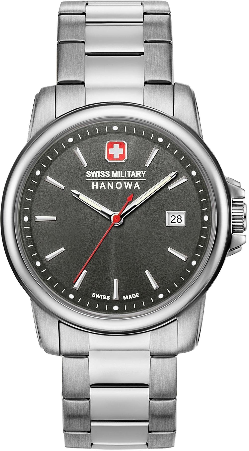 Swiss Military Hanowa Quarzuhr SWISS RECRUIT II, 06-5230.7.04.009, Armbanduhr, Herrenuhr, Schweizer Uhr, Datum, Saphirglas, Swiss Made