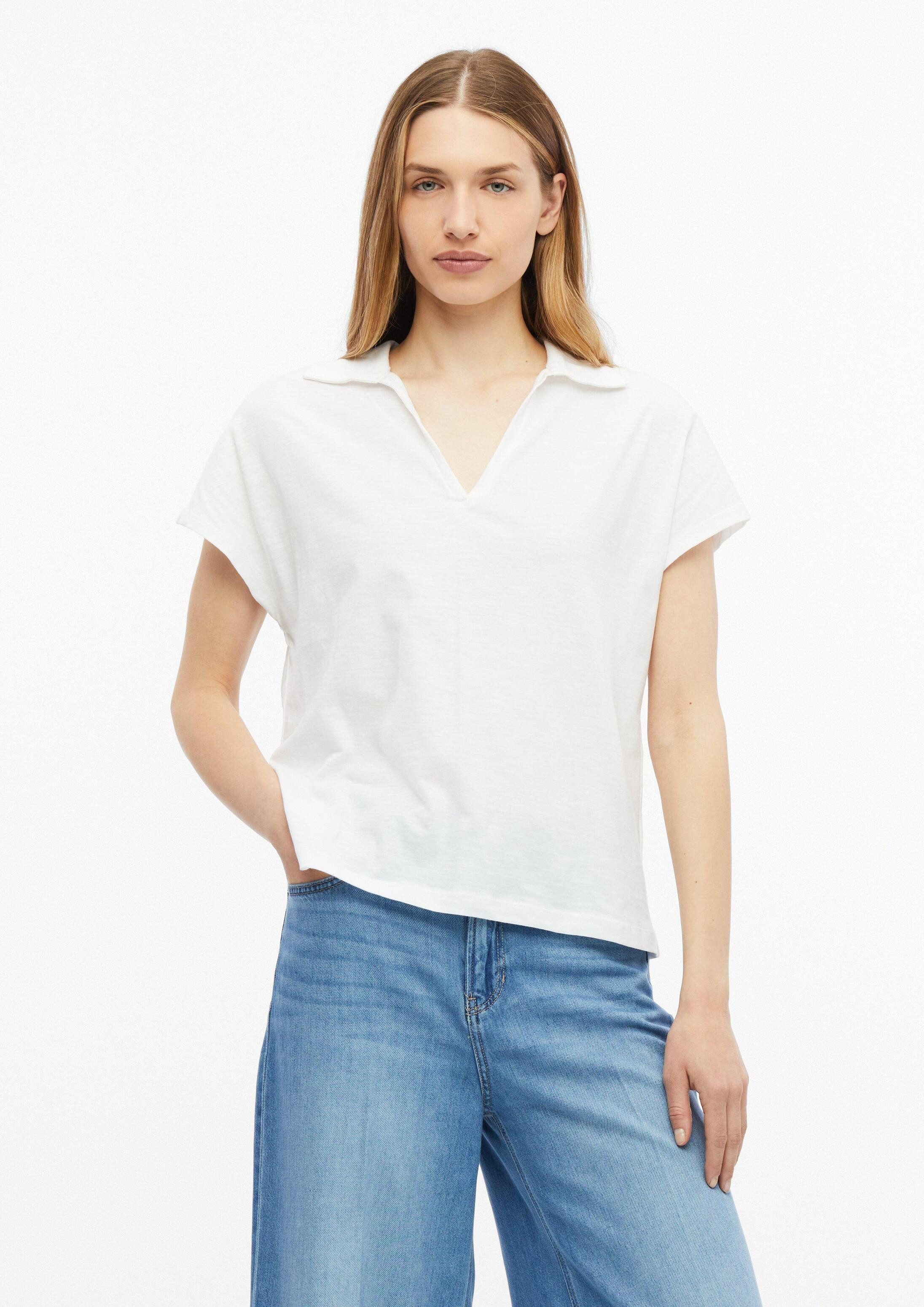 s.Oliver Kurzarmshirt Polo-Shirt T-Shirt mit Polokragen und überschnittenen Schultern