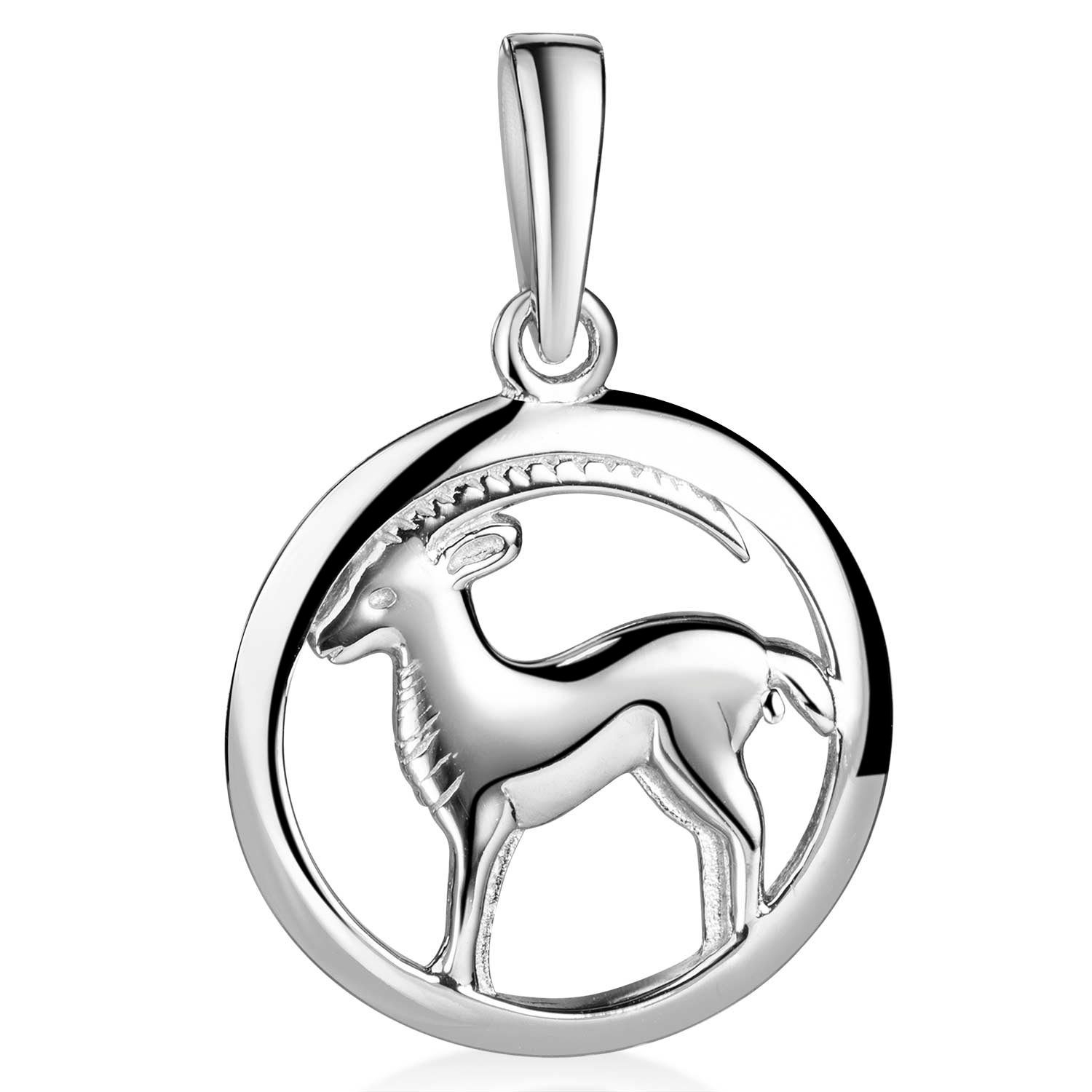 Sternzeichenanhänger Sternzeichen Steinbock / Capricorn rund Ø15mm KA-489