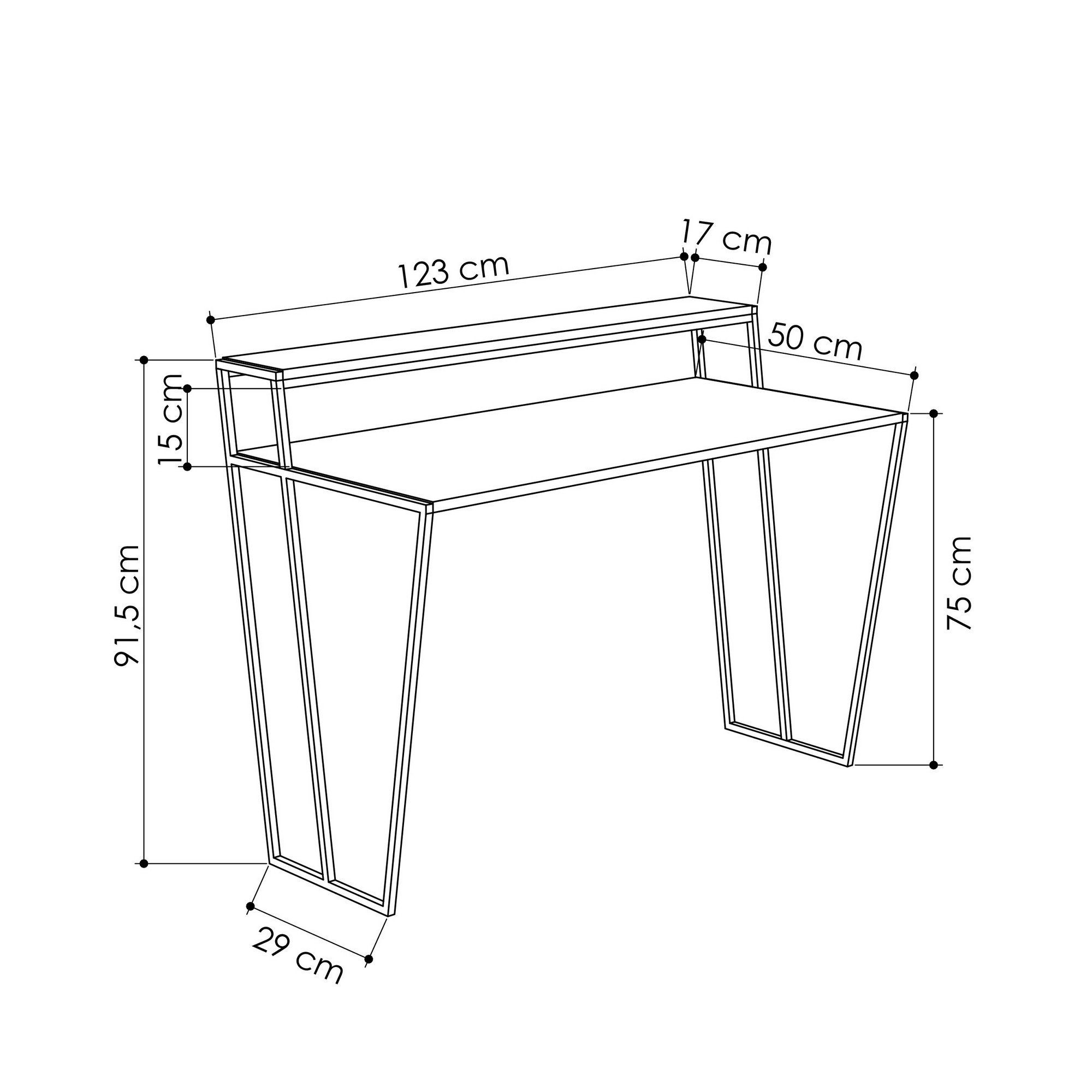 Pal Skye Anthrazit, 91,5x123x50 Decor Couchtisch DTE, cm