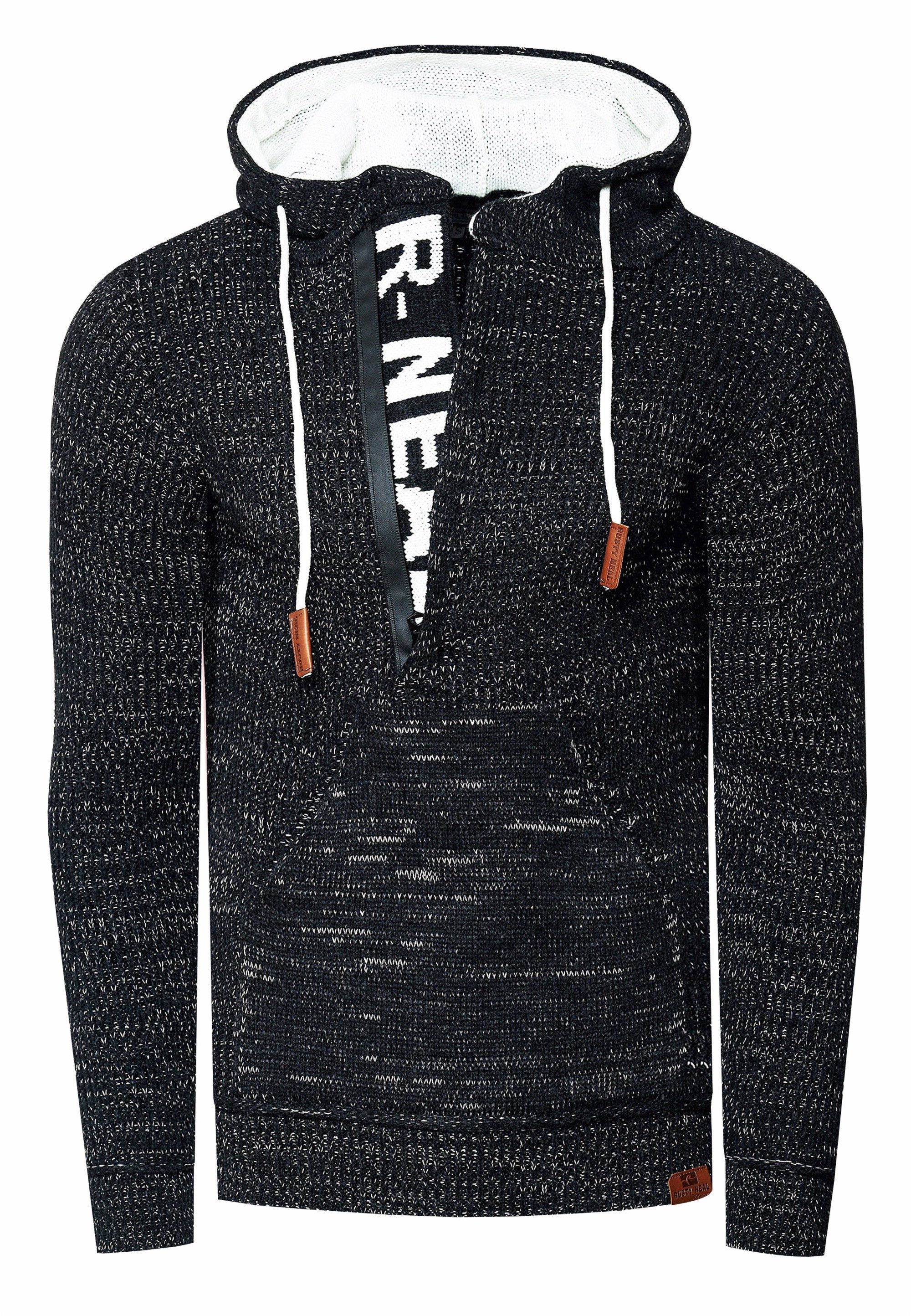 Rusty Neal Kapuzensweatshirt mit stylischem Ausschnitt